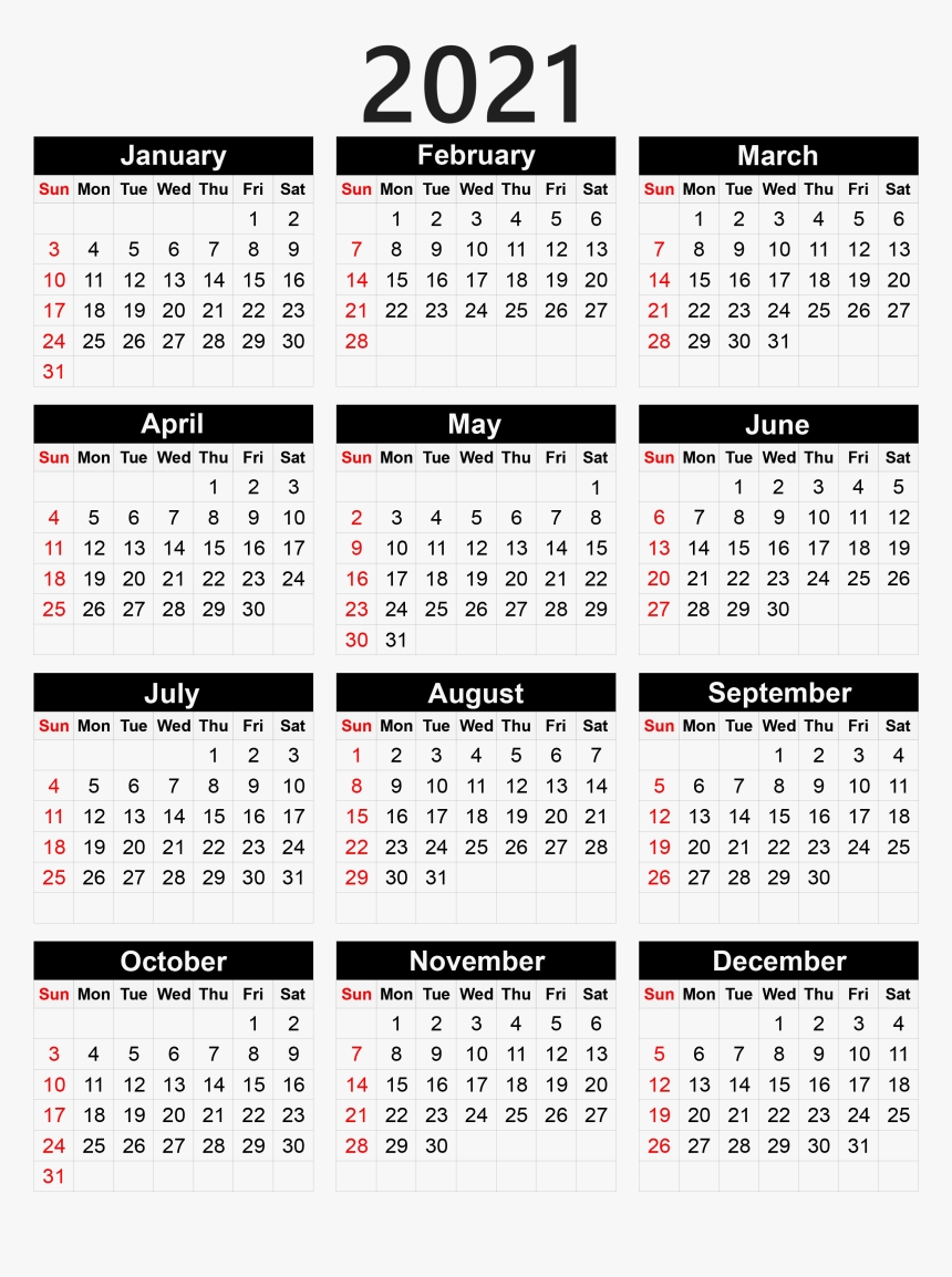 Pocket Calendar 2021 Printable Calendar Template Printable Monthly 