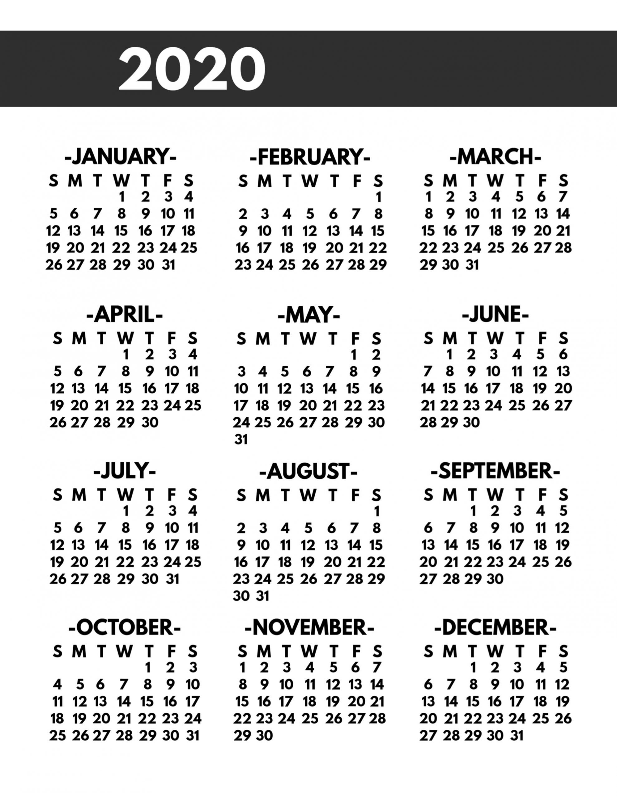 Collect 2021 Single Page 8.5X11 Calendar