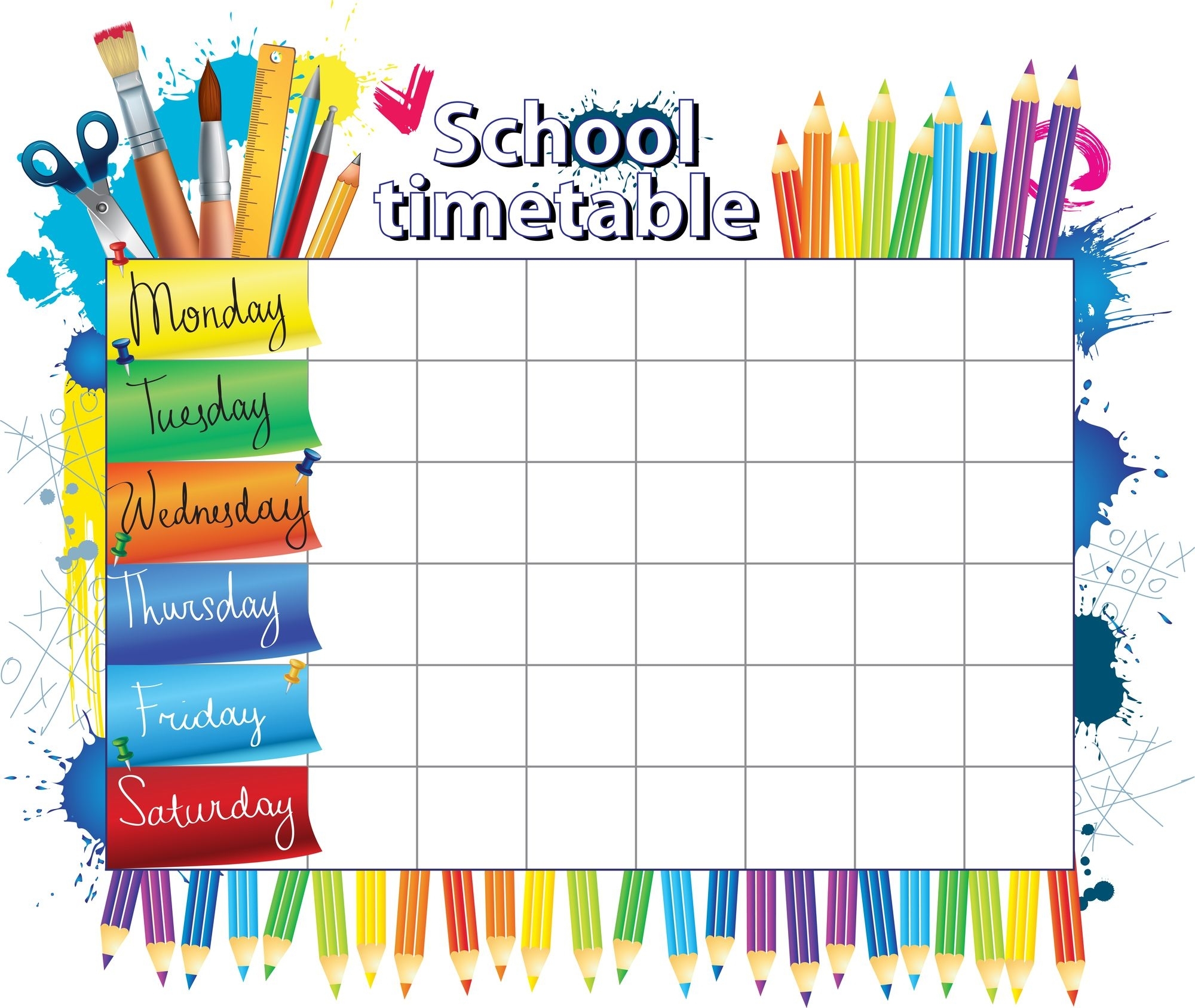 Collect 5 Day School Timetable