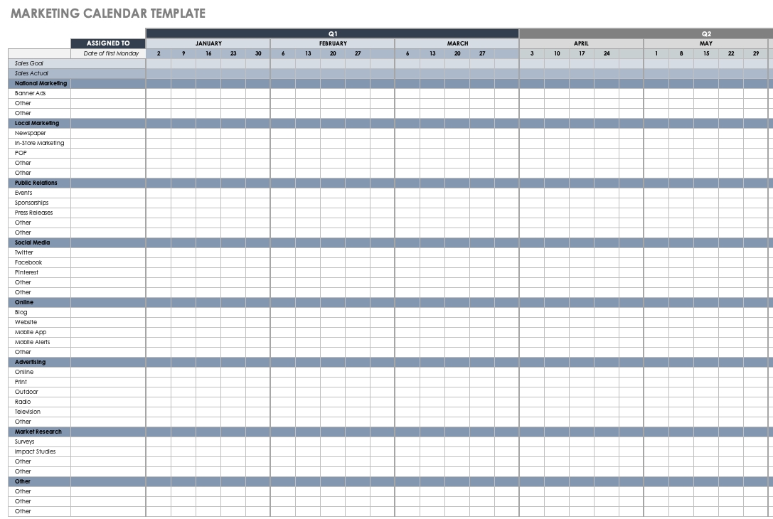 Collect 52Weak Calendar Excel