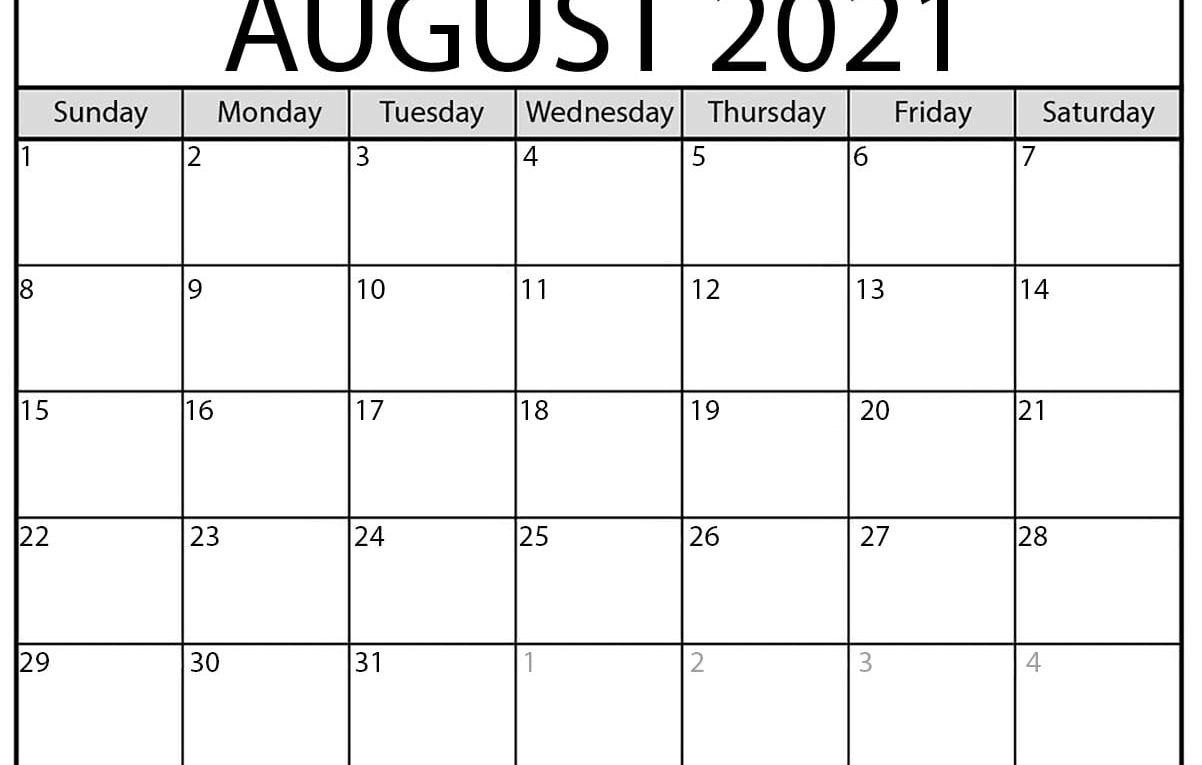 Collect August 2021 Beta Calendar Weekly