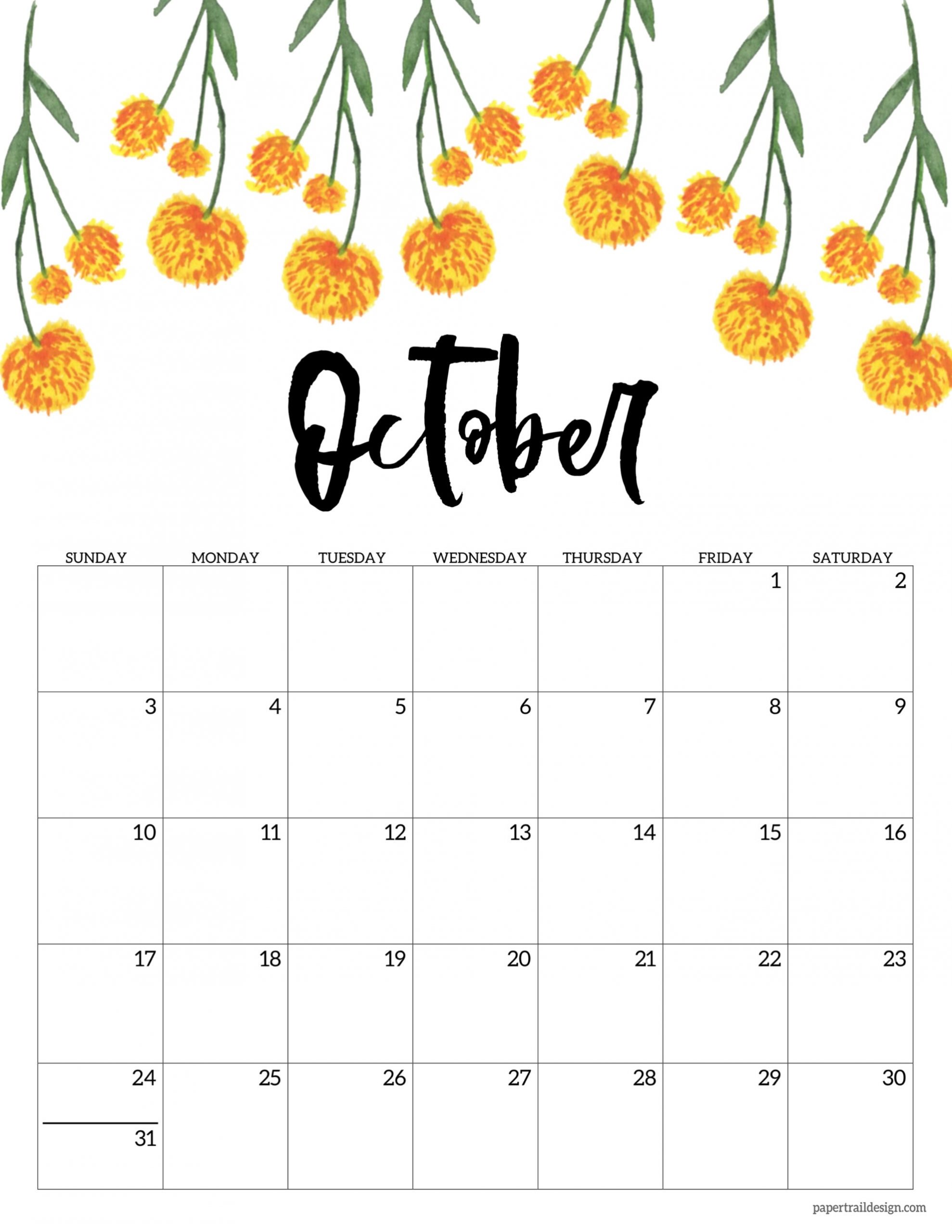 Collect August 2021 Printable Calendar With Flowers