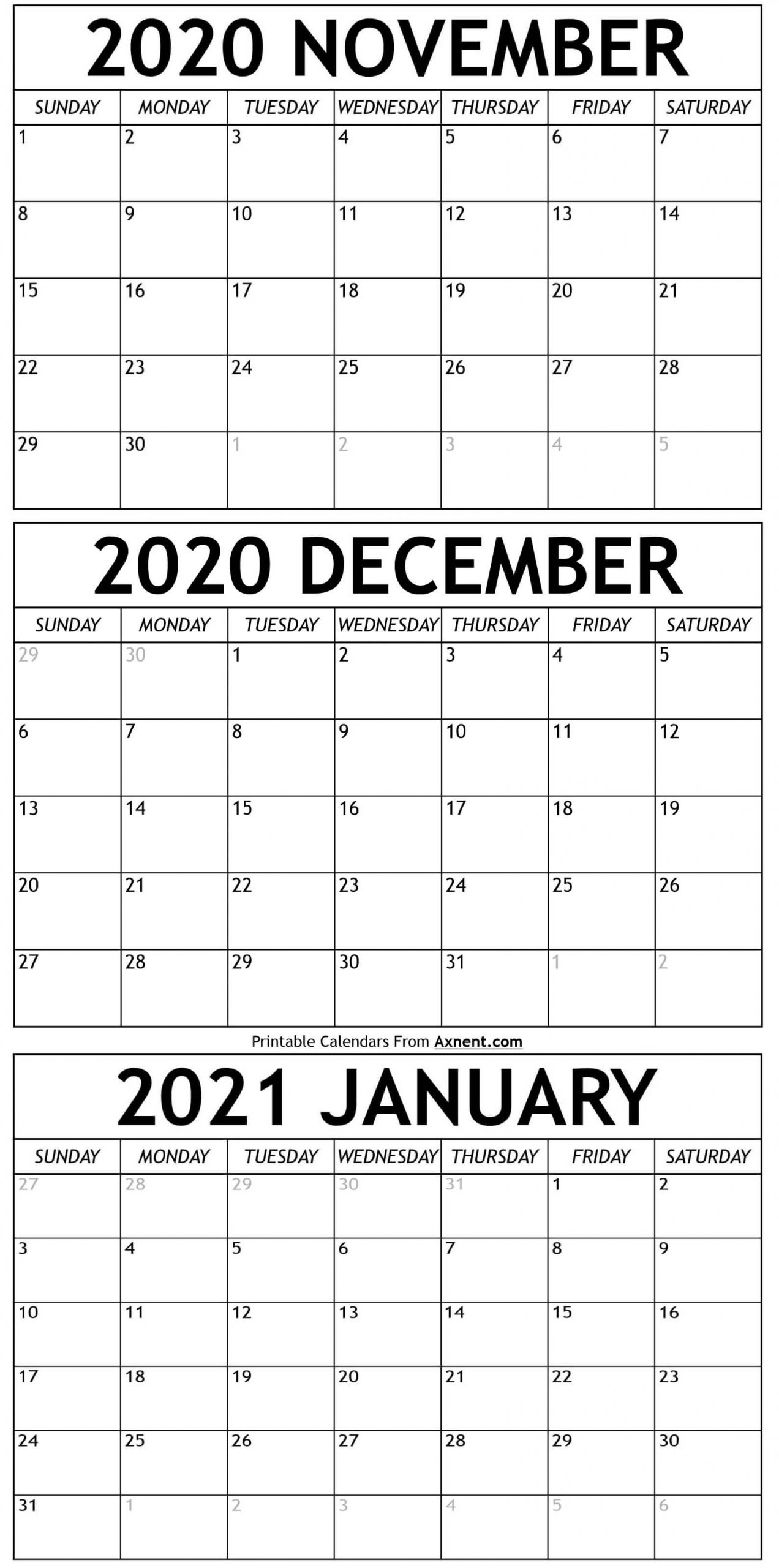 Collect Black And White Printable November 2021 Calendar To Type On