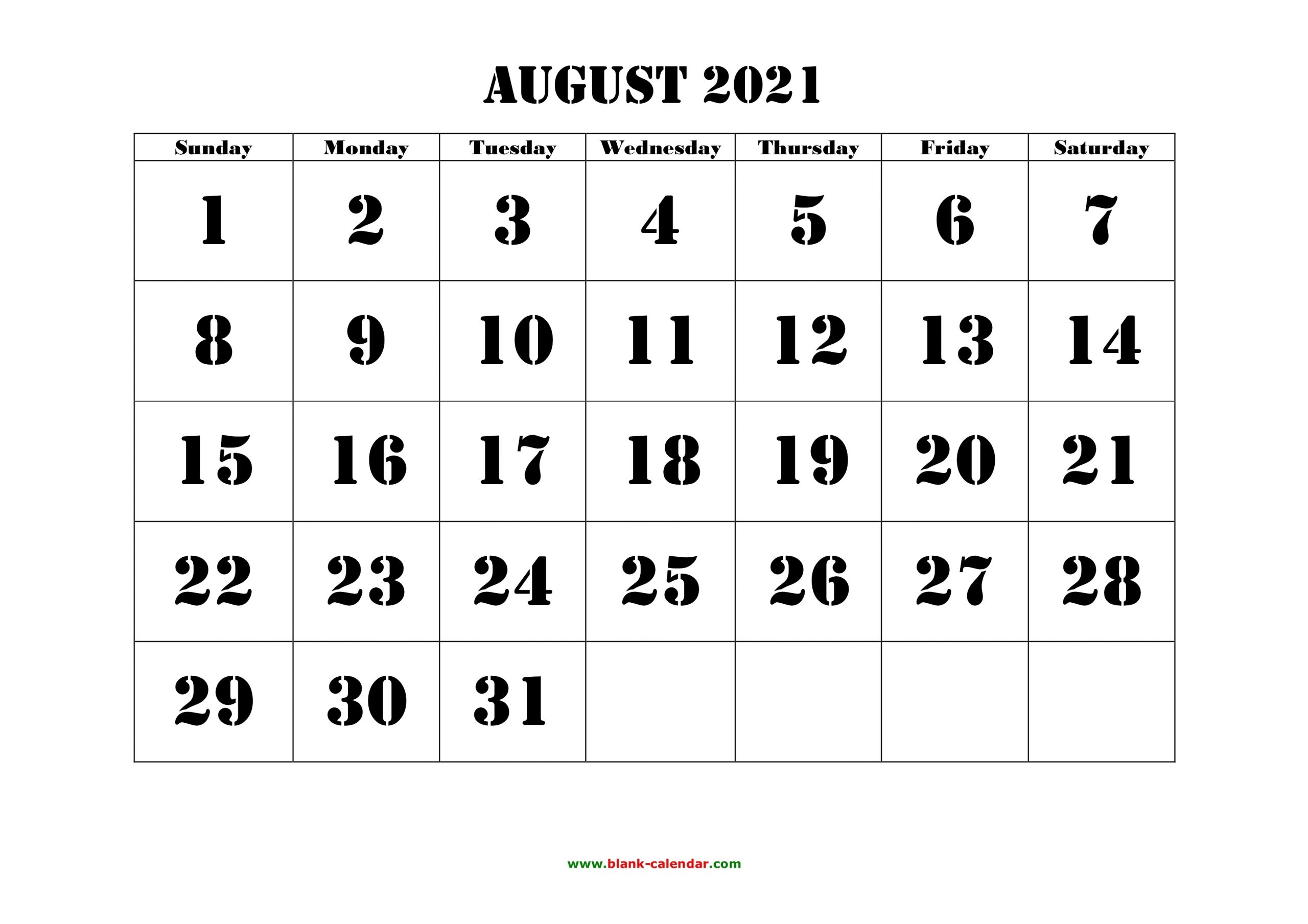 Collect Calendar August 2021 Pdf