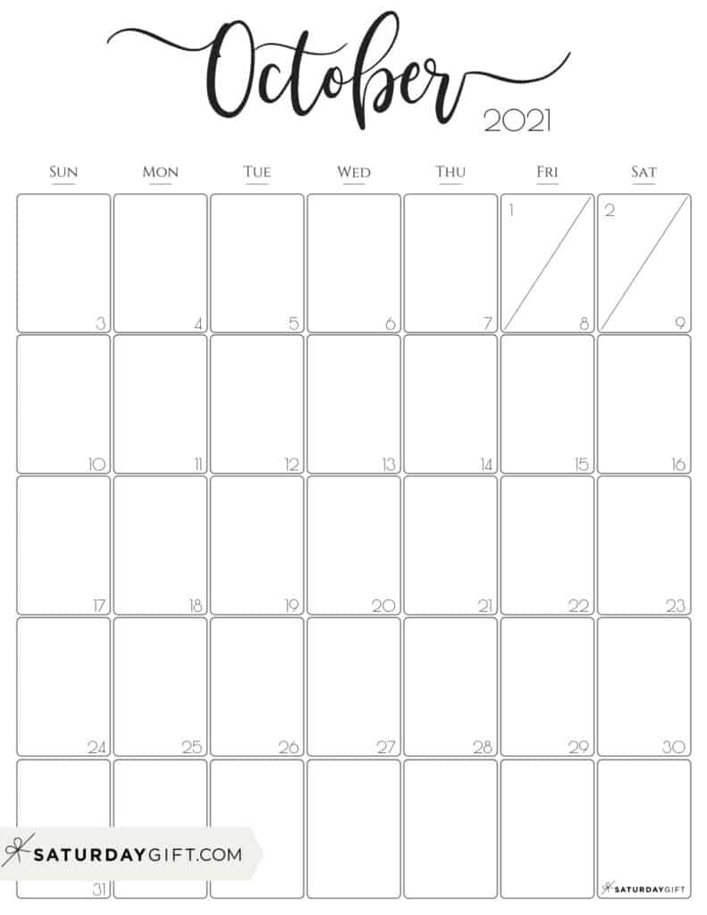 Collect Calendar August September October 2021