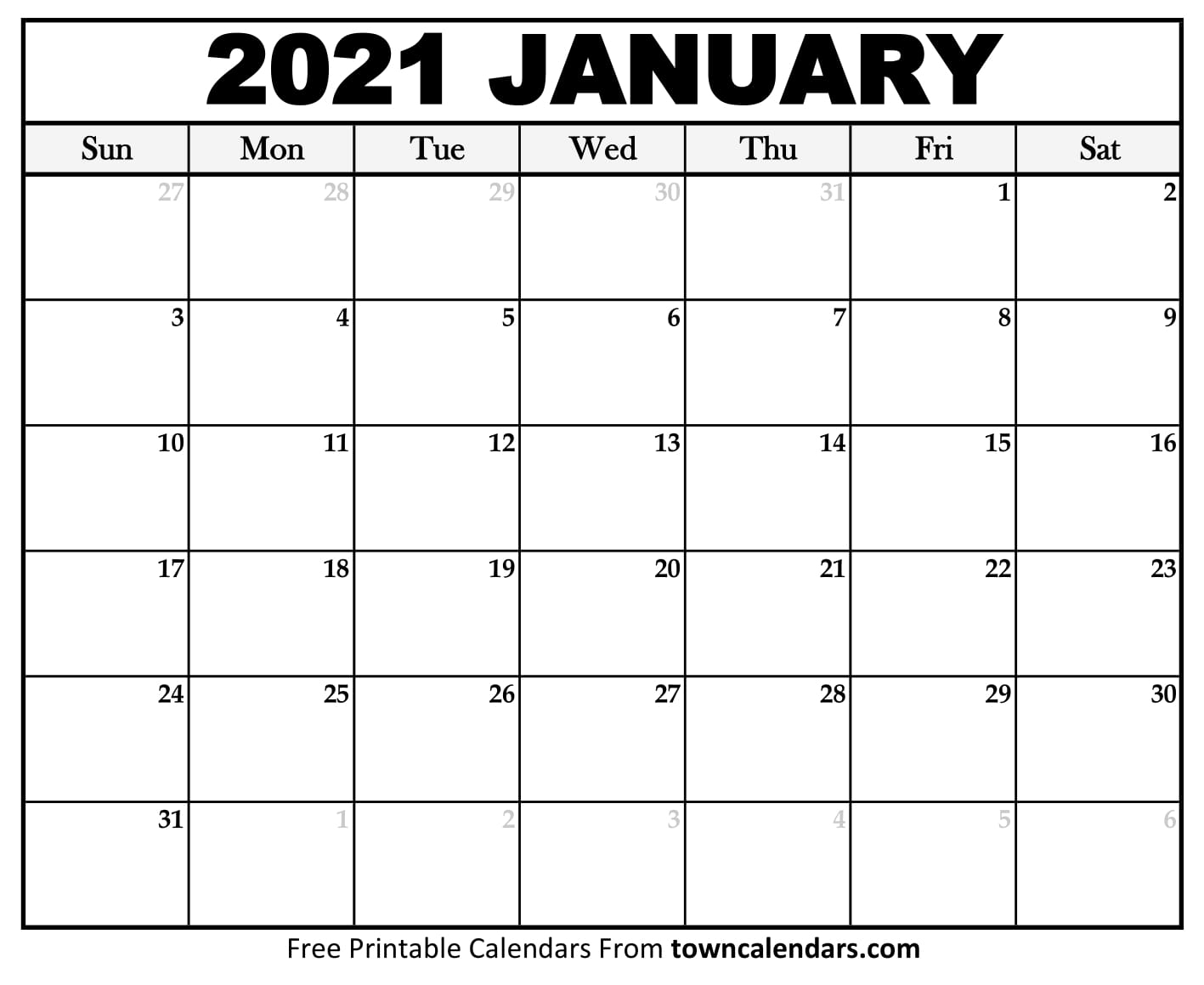 Collect Calendar Jan To April 2021