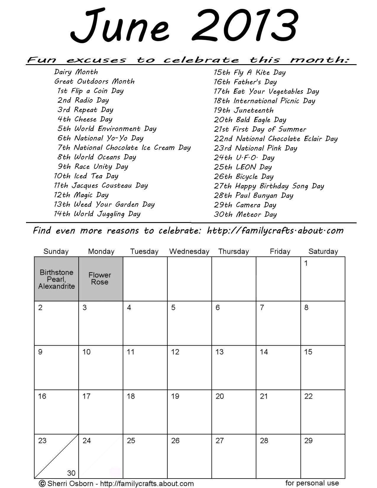 Collect Calendar With All Special Days