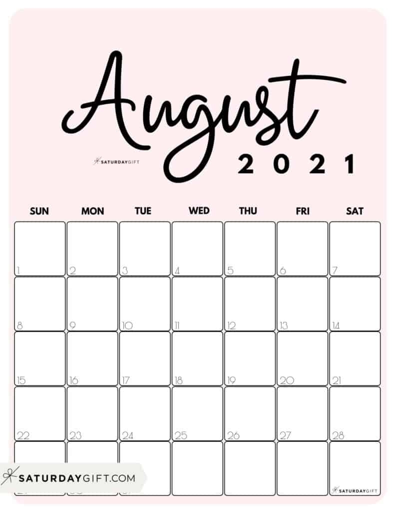 Collect Cute August Calendar 2021