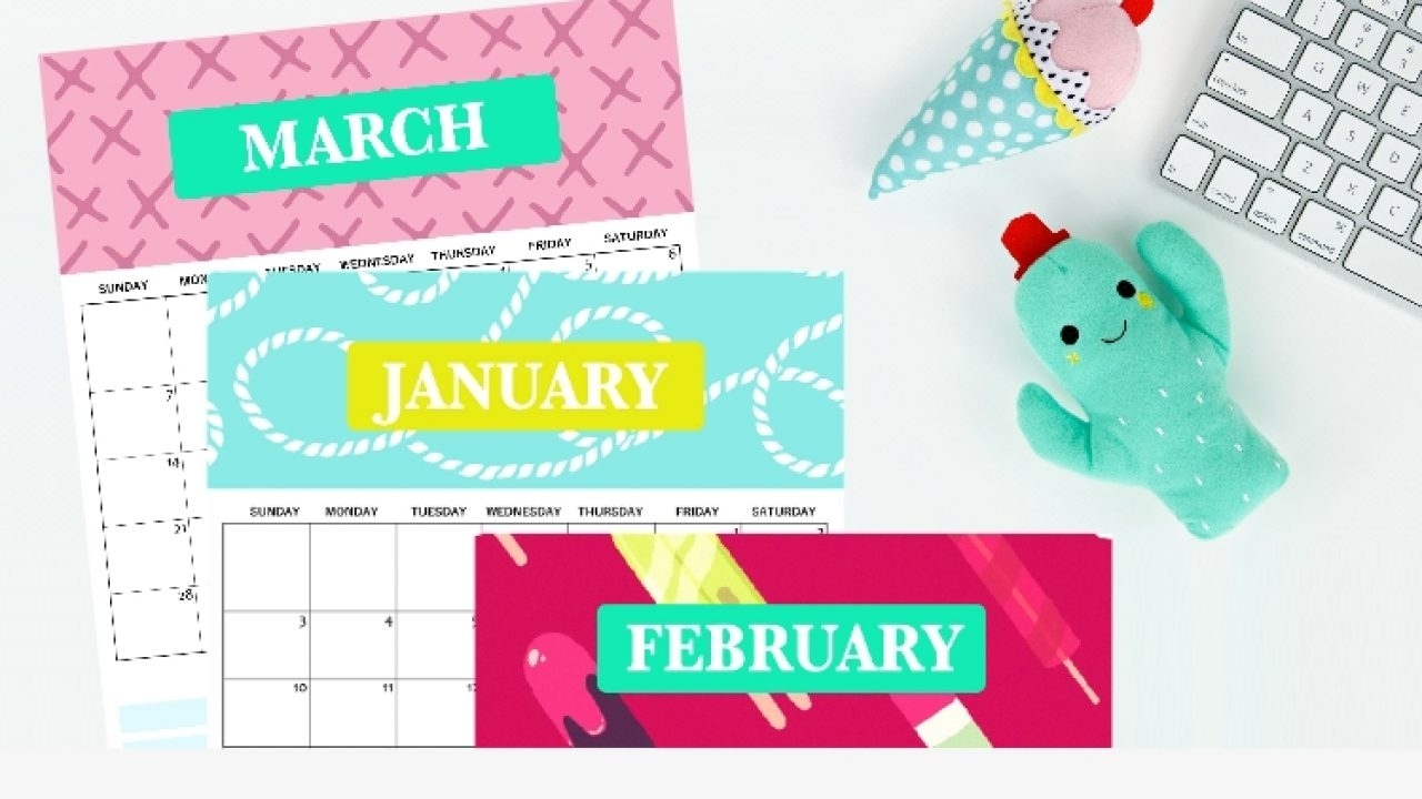 Collect Cute Printable Calendar 2021 Monthly Free