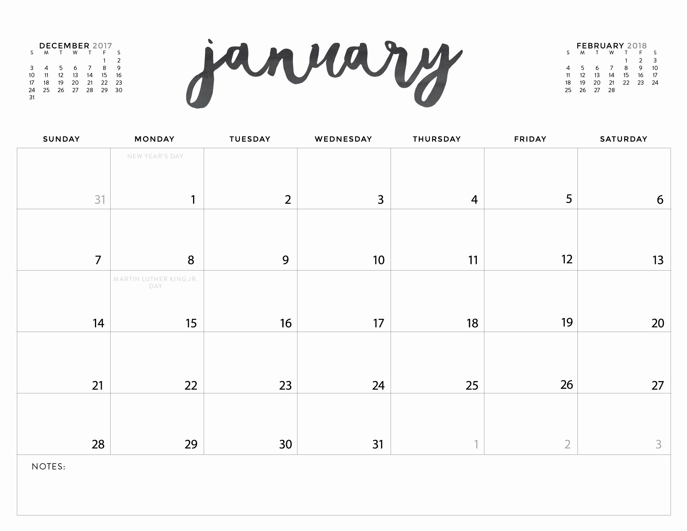 Collect Free Printable Calendar Without Download