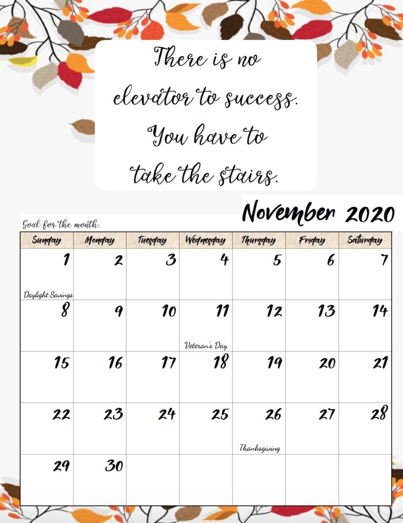 Collect Free Printable Inspirational Calendar