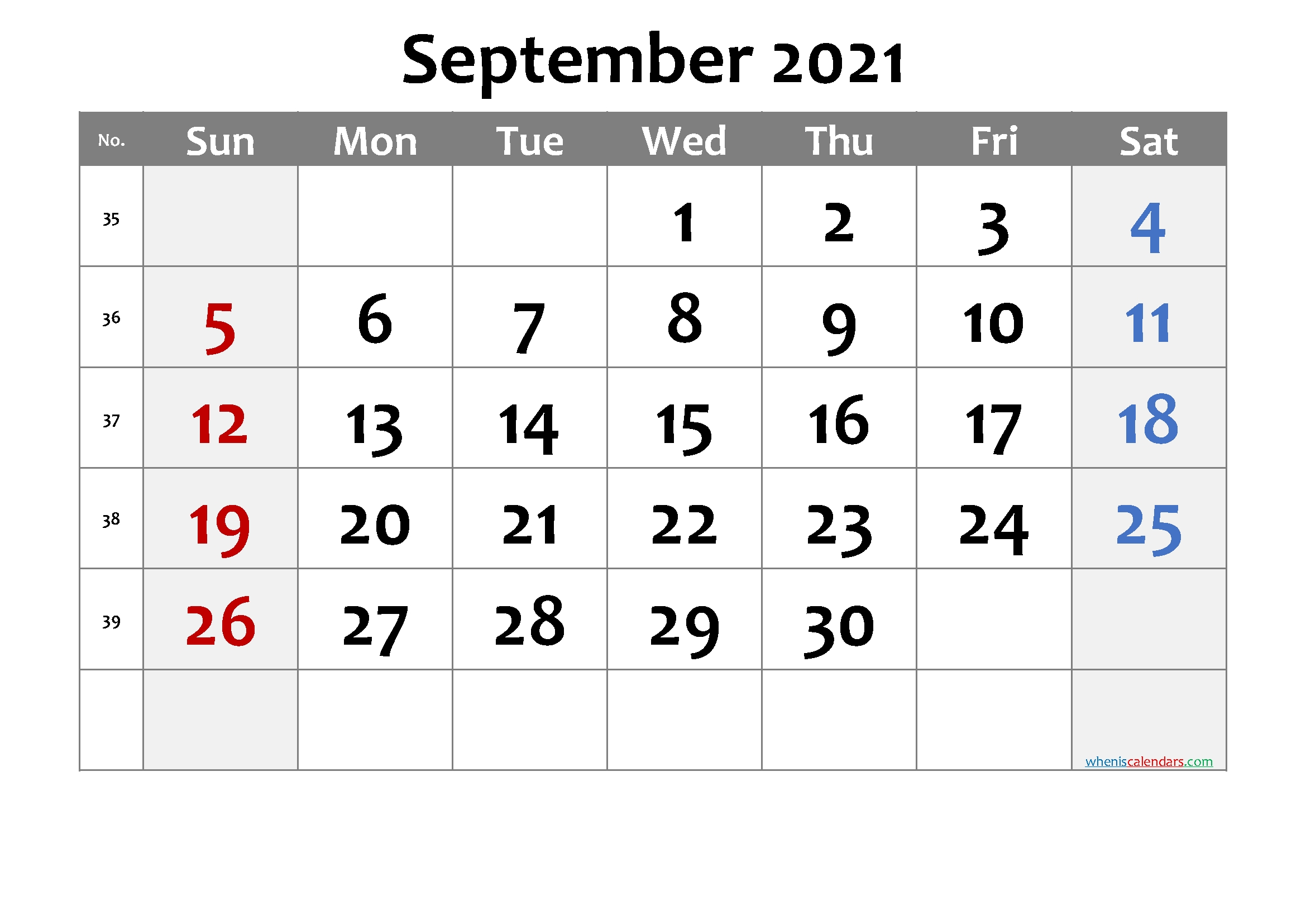 Collect June - September 2021 Calendar Printable Free