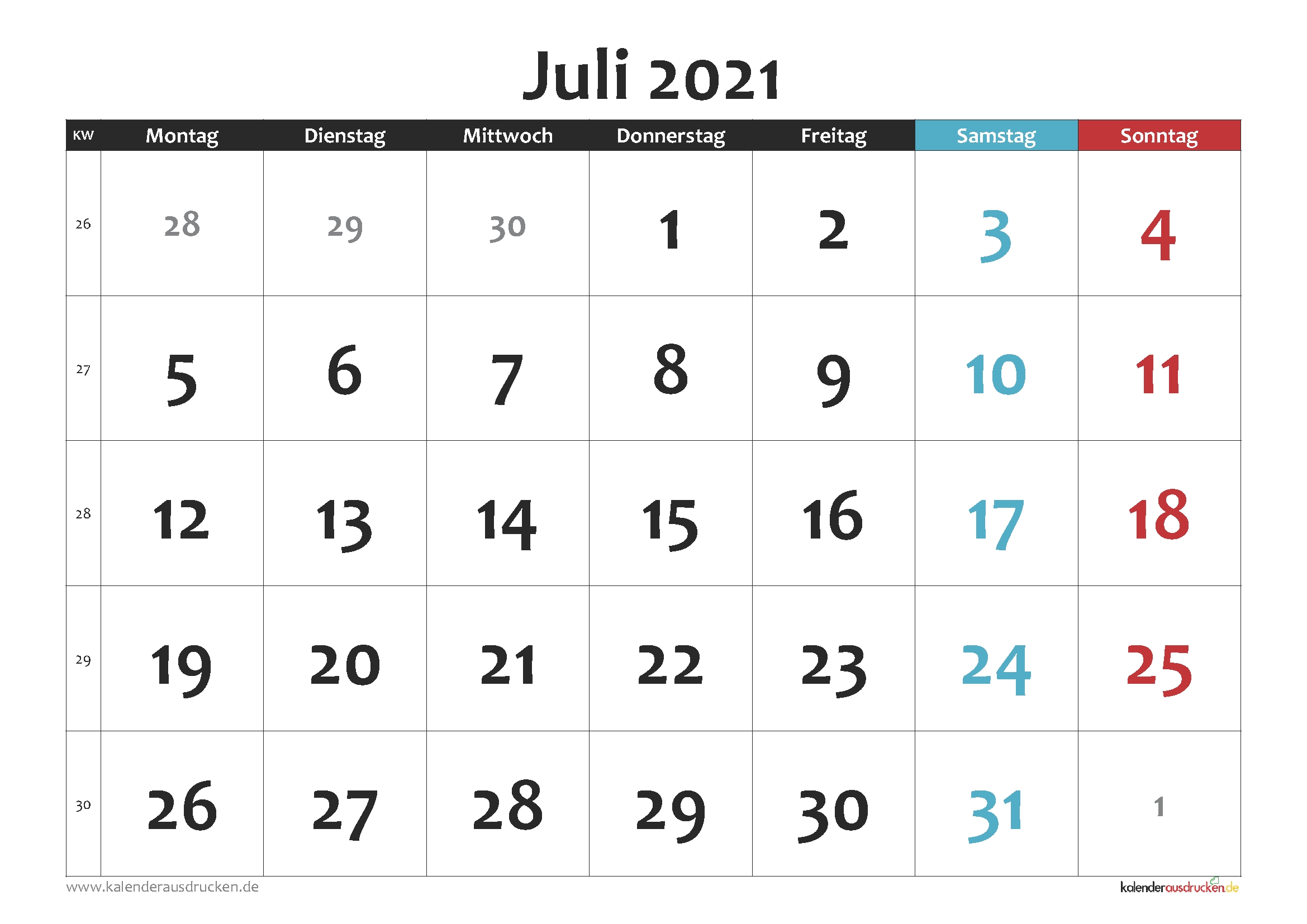 Collect Kalender 2021 Juli Zum Ausdrucken Kostenlos
