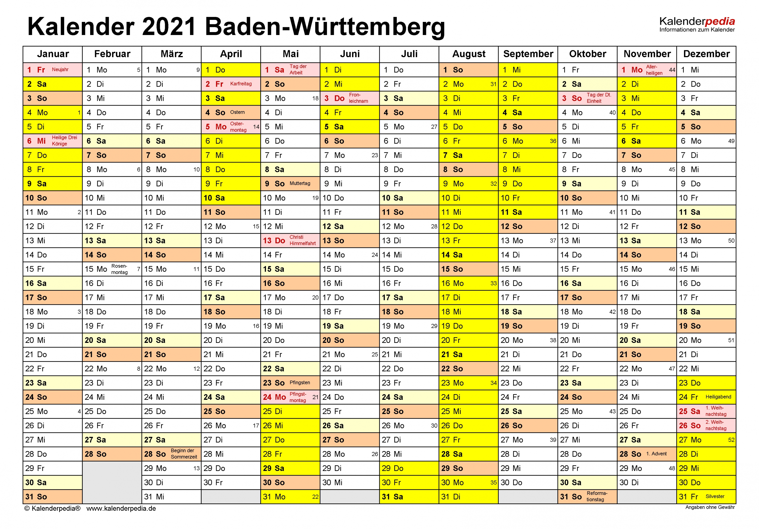Collect Kalender 2021 Zum Ausdrucken Kostenlos Baden Württemberg