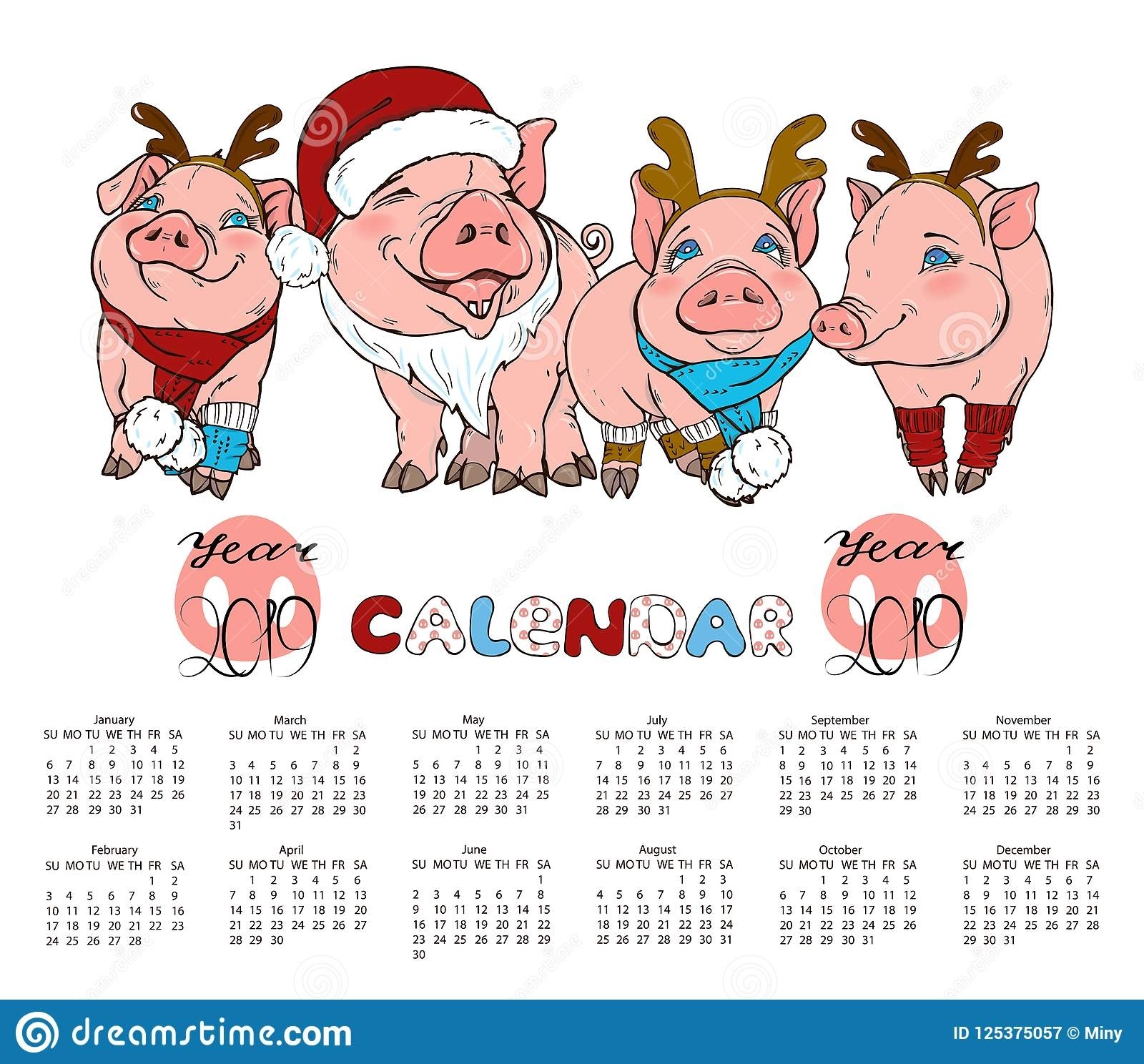 Collect Kalender Met Varkens
