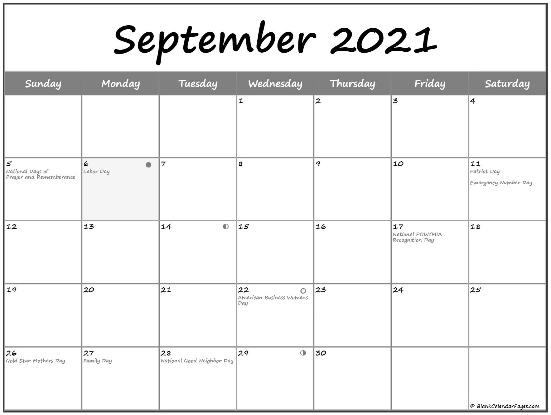 Collect Moon Phases September 2021