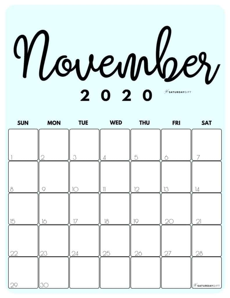 Collect November Calender Full Size