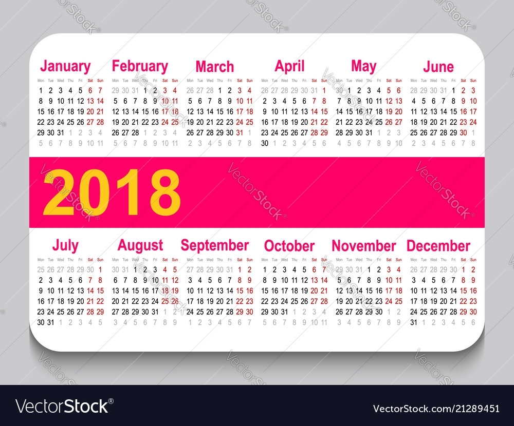 Pocket Calendar Template Best Calendar Example