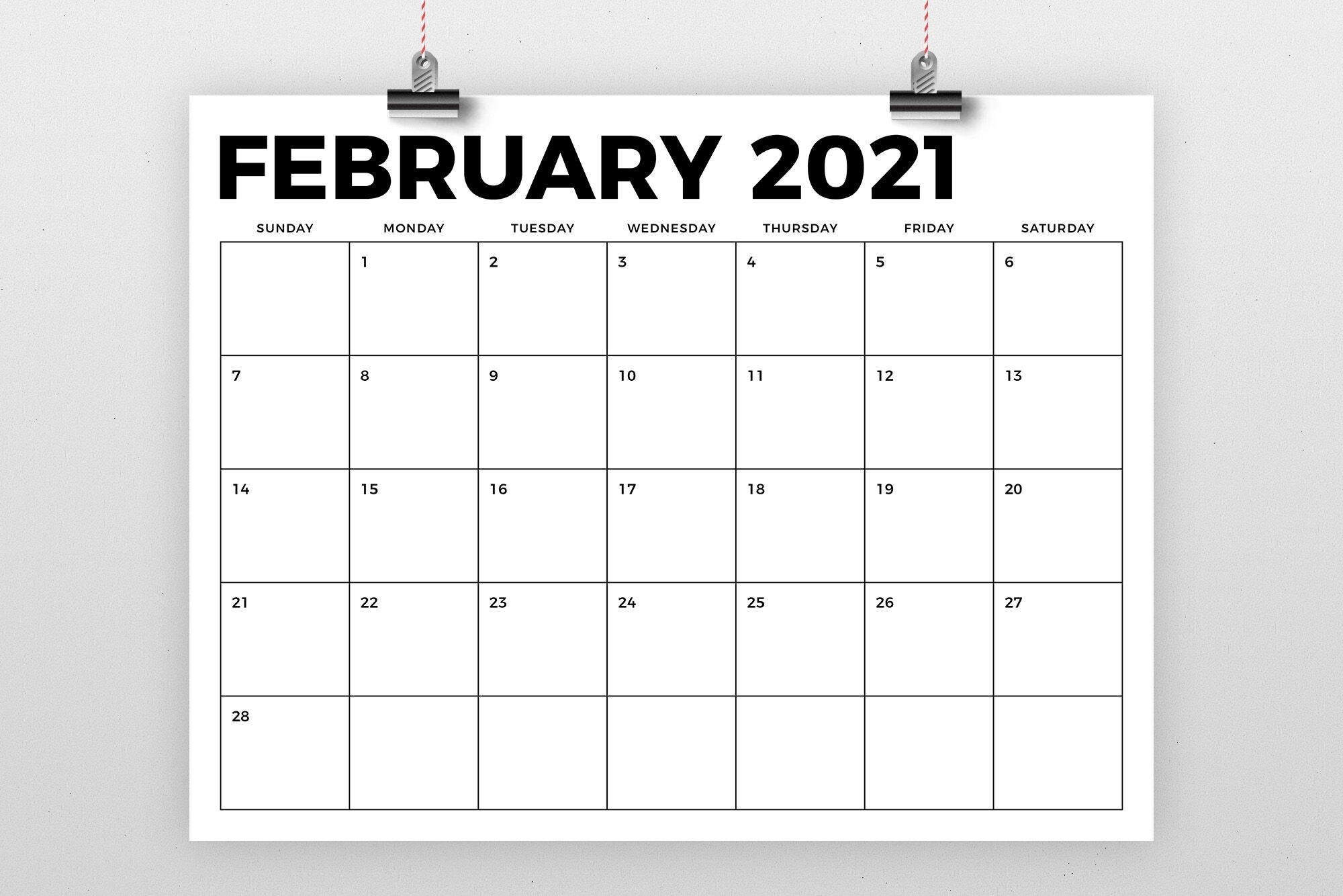 Collect Printable 8.5X11 Calendar