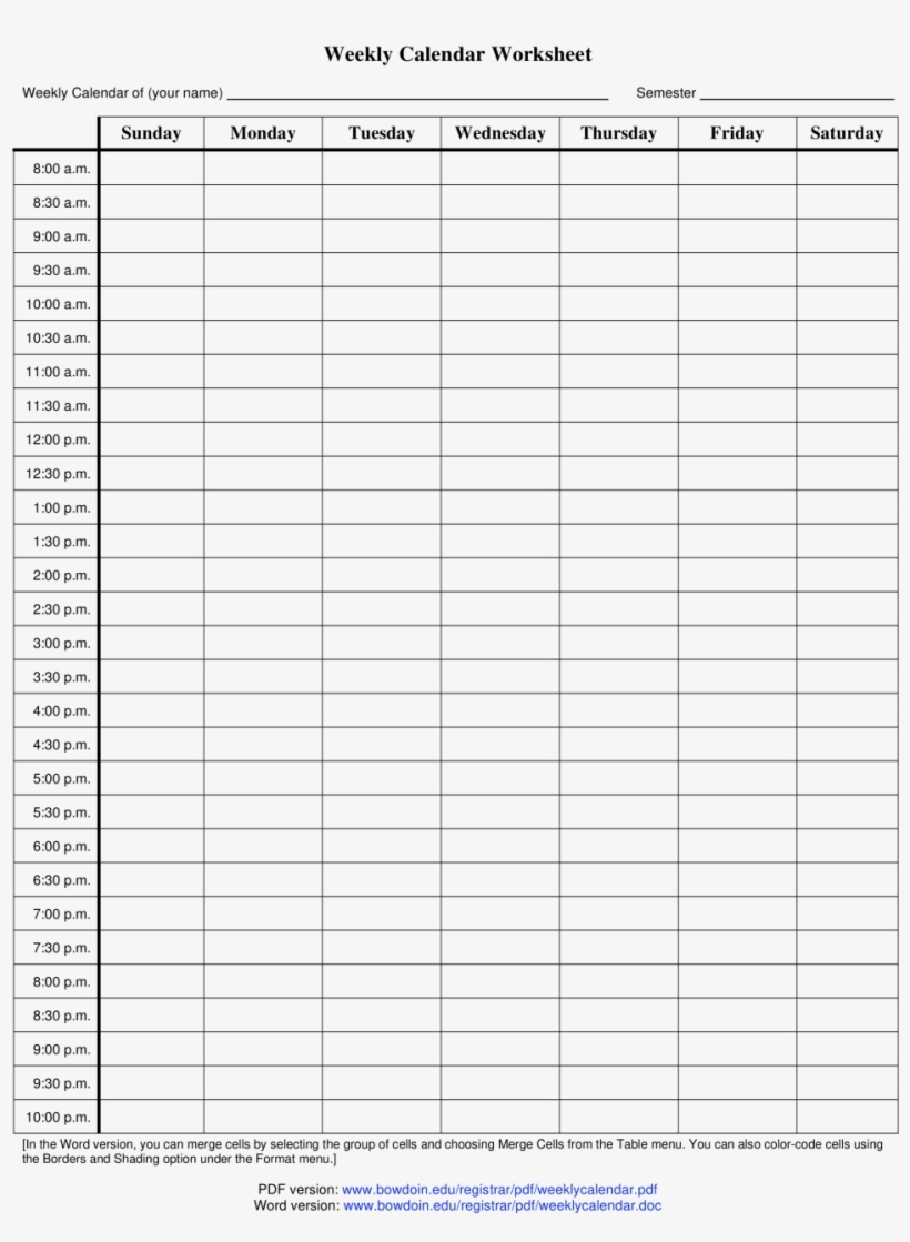 Collect Printable Calendar With Time Slots Worksheets
