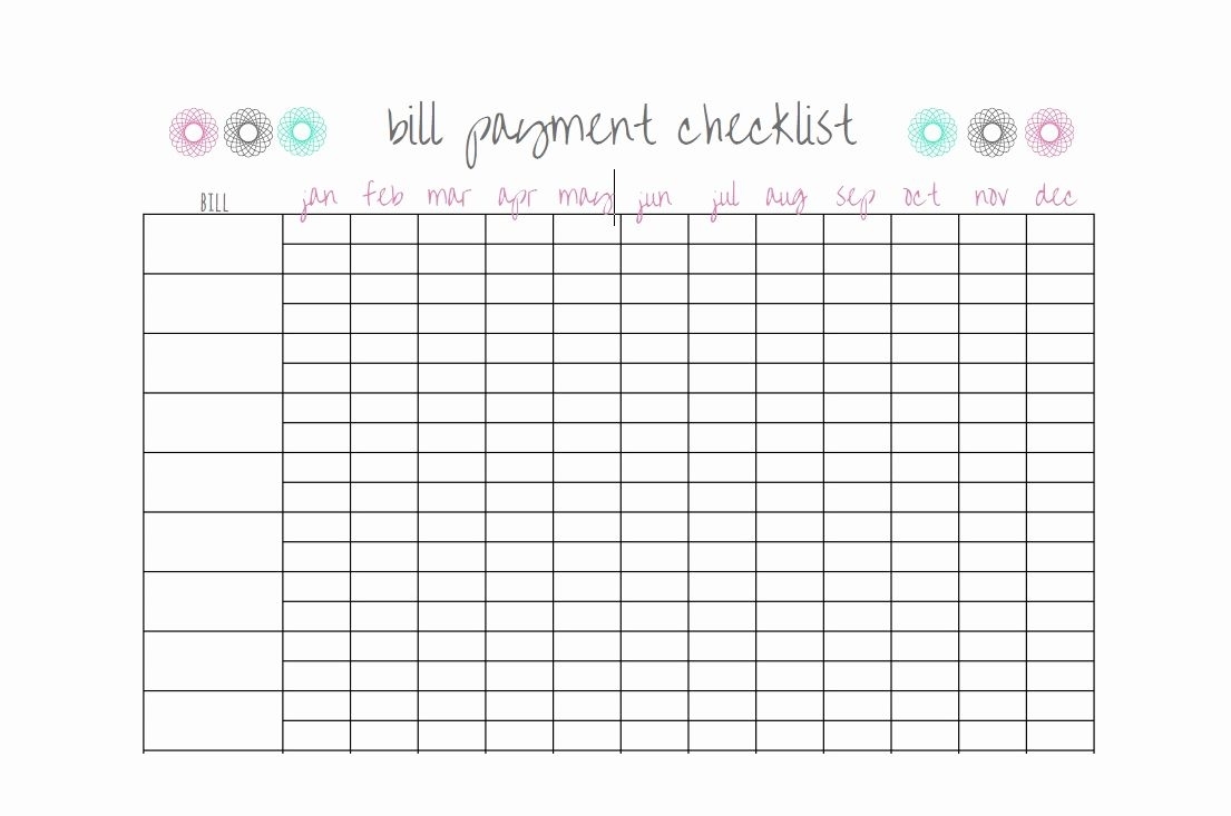 Collect Printable Schedule Payments Calendar