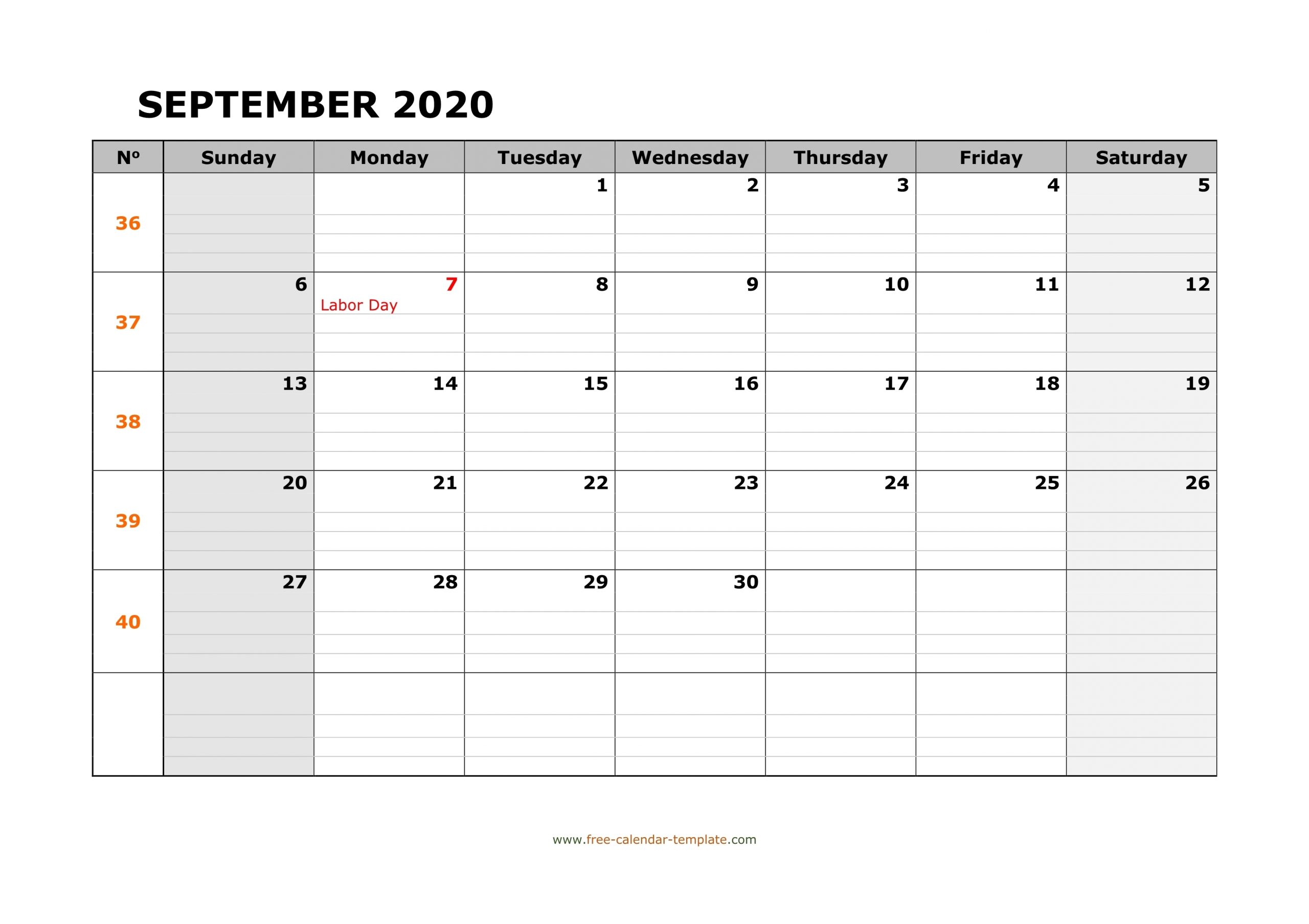 Collect Printable September Calendar With Last Week Of August