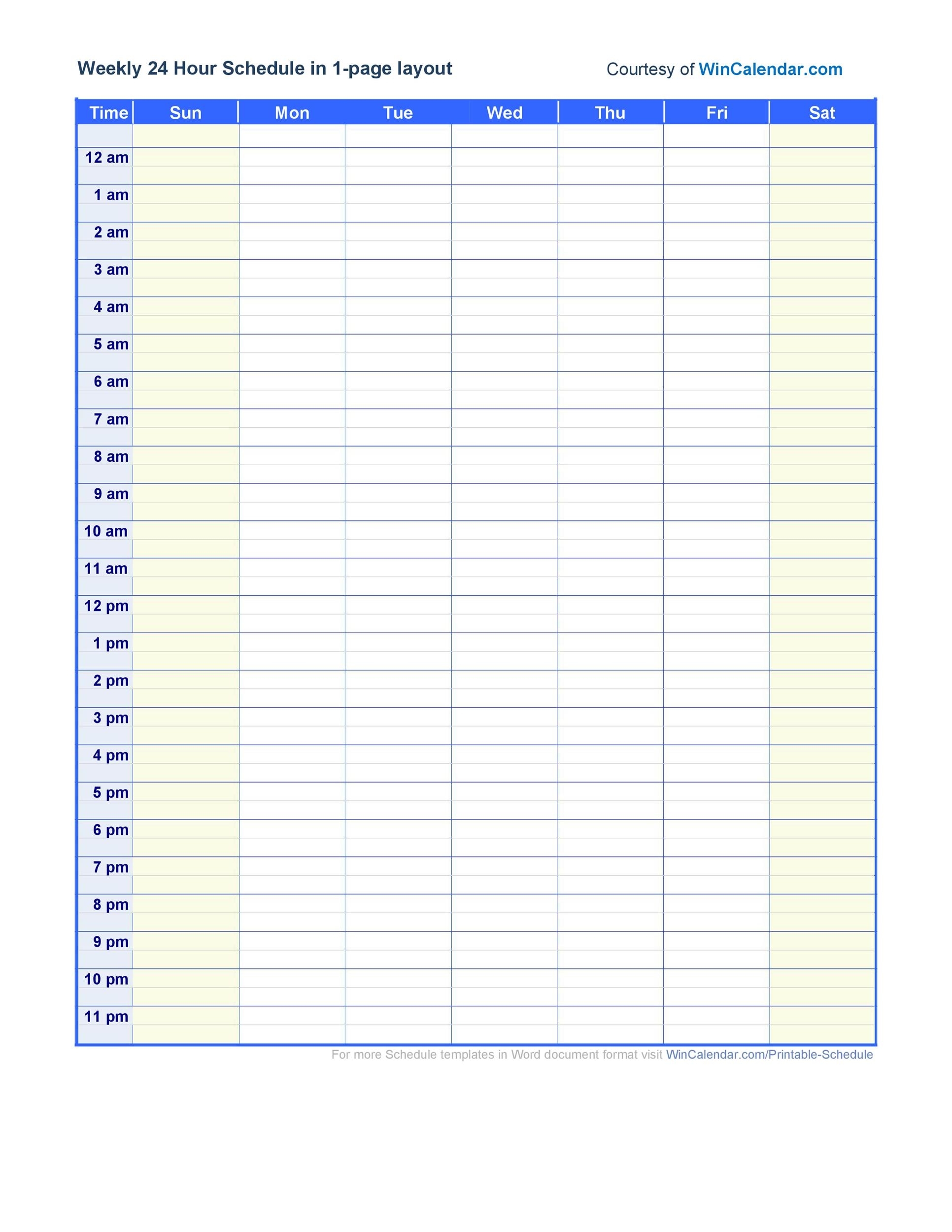 Collect Time Slot Template Schedule Excel