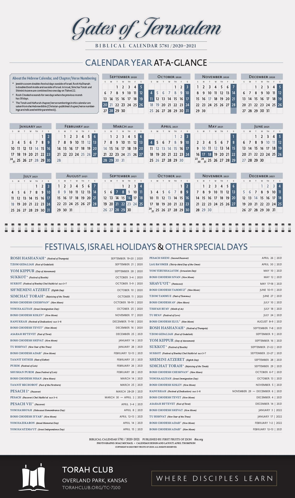 Collect Torah Reading Schedule 2021