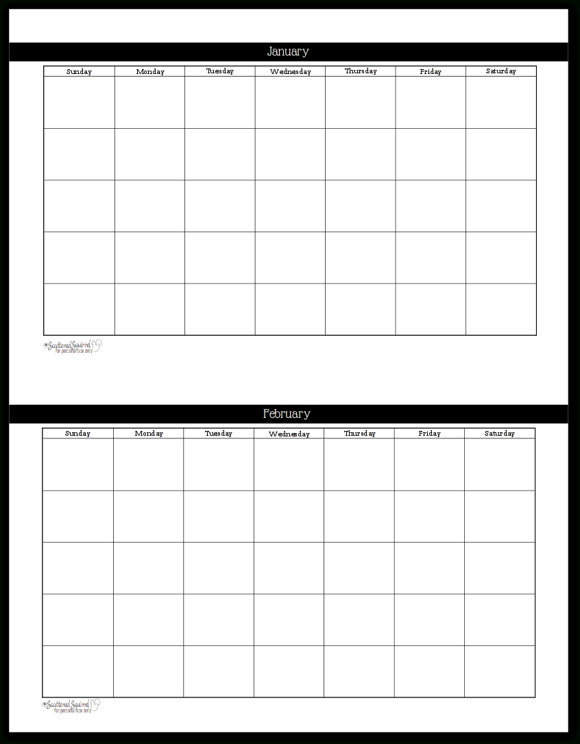 Collect Undated Monthly Planner Pages