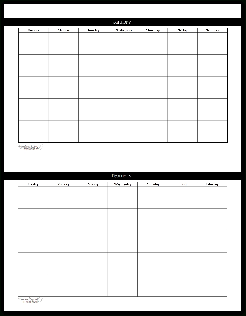 Collect Undated Printable Calendar