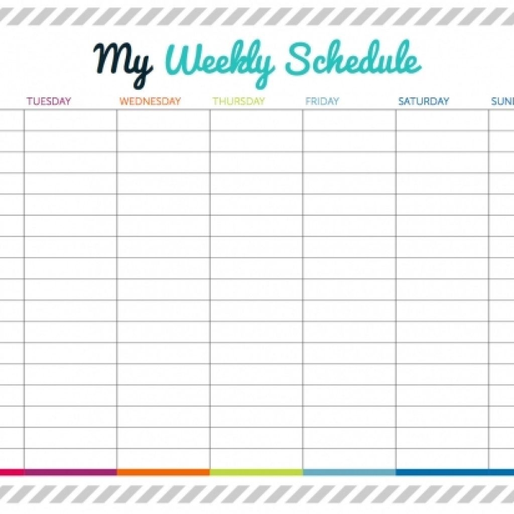 Weekly Appointment Schedule With Time Slots Template Printable Best