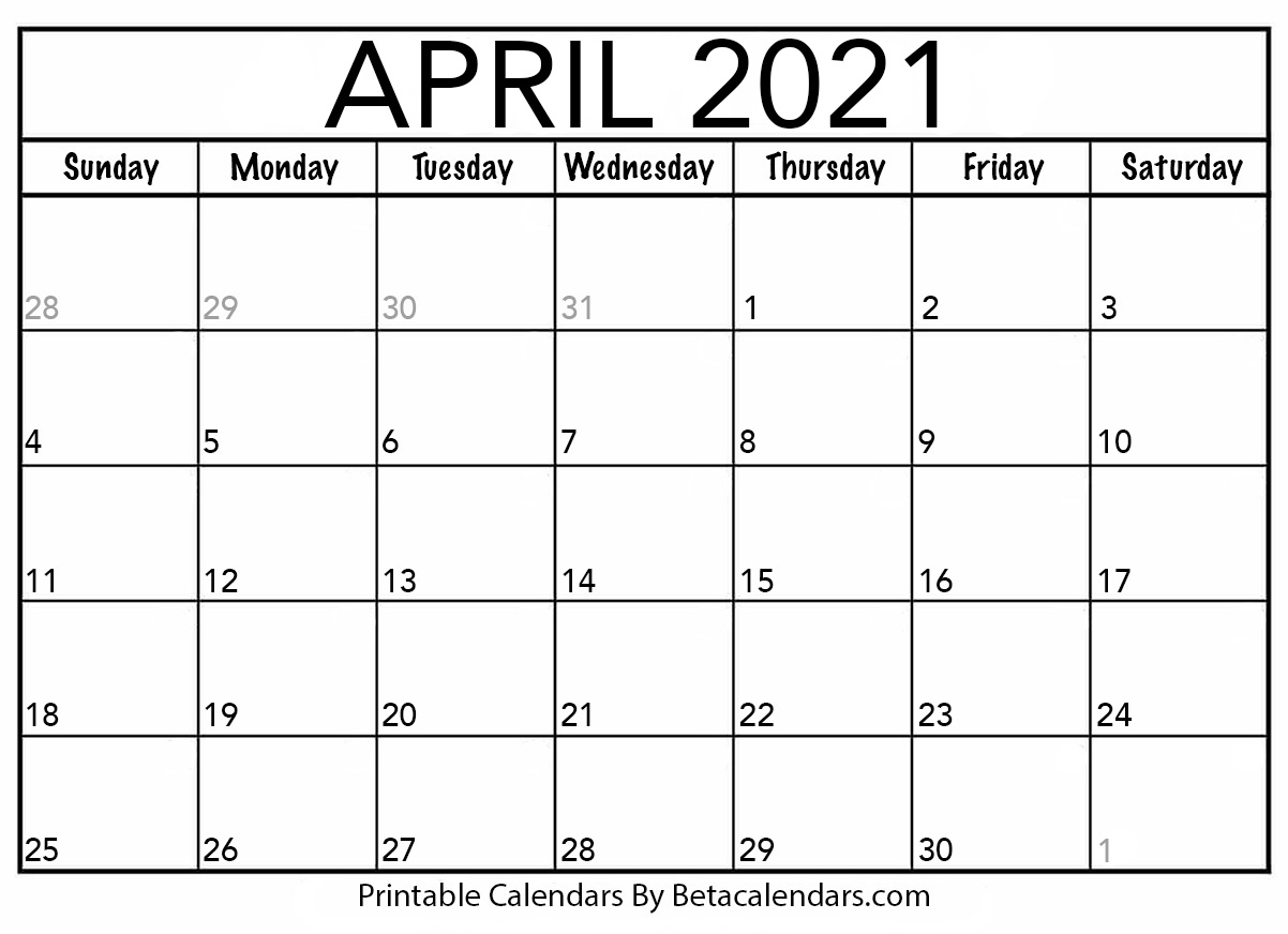 Get 2021 April And May Calendar