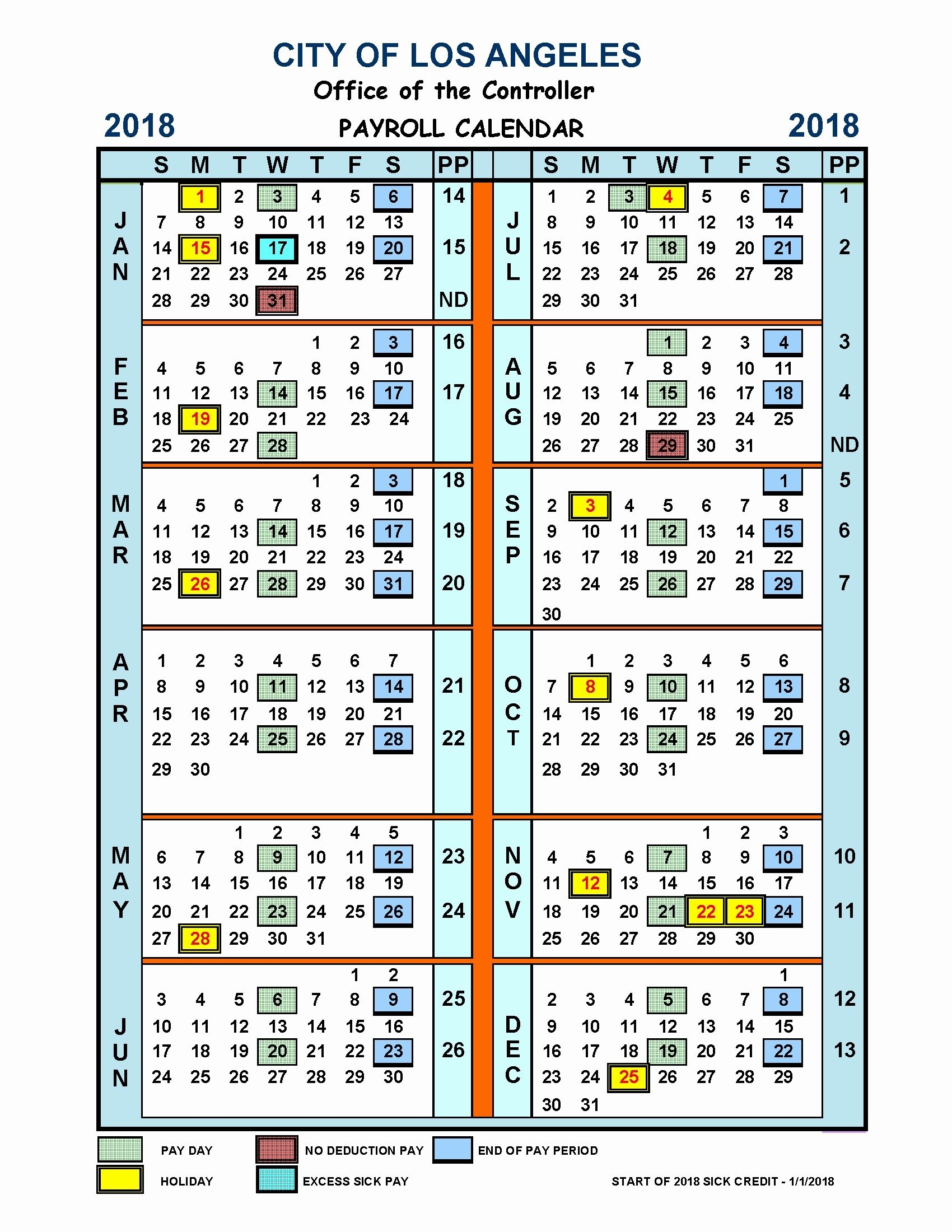 Get 2021 Calendar With Pay Periods