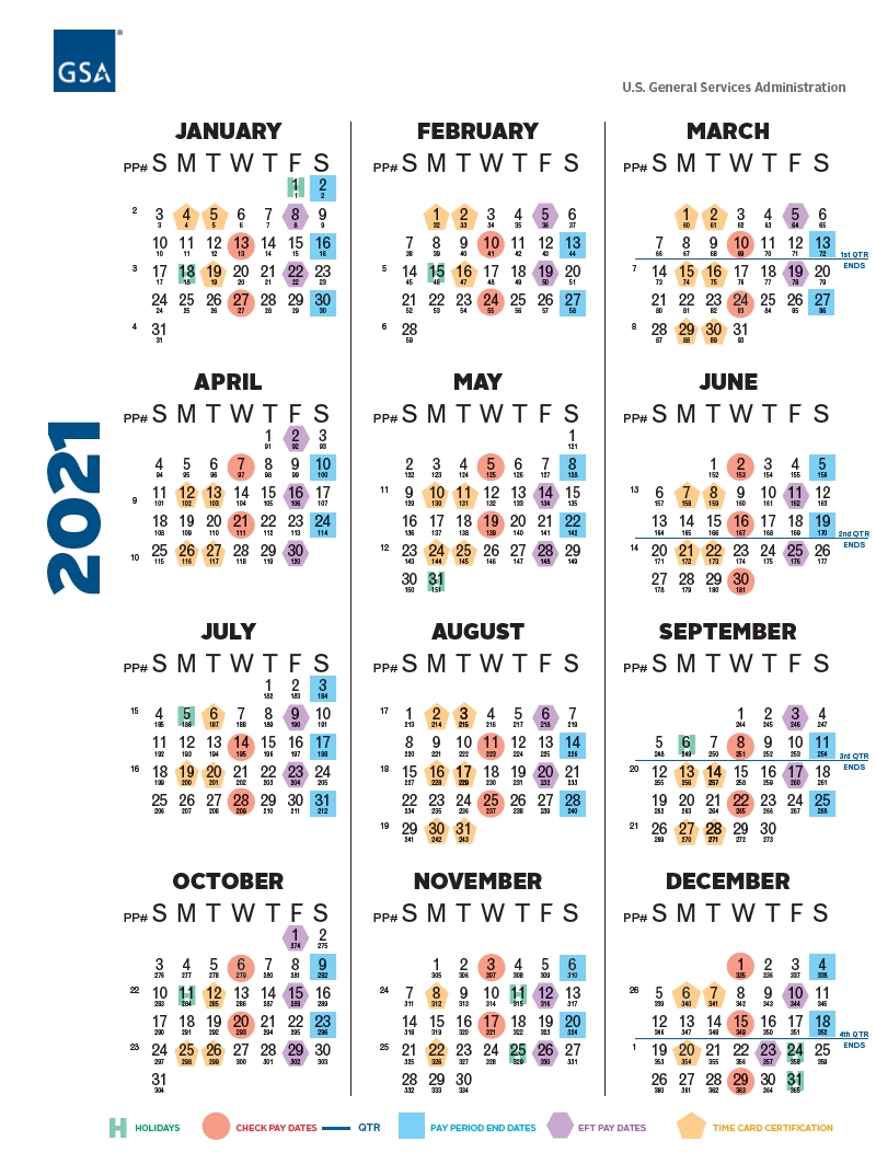 Get 2021 Federal Holiday And Pay Calendar