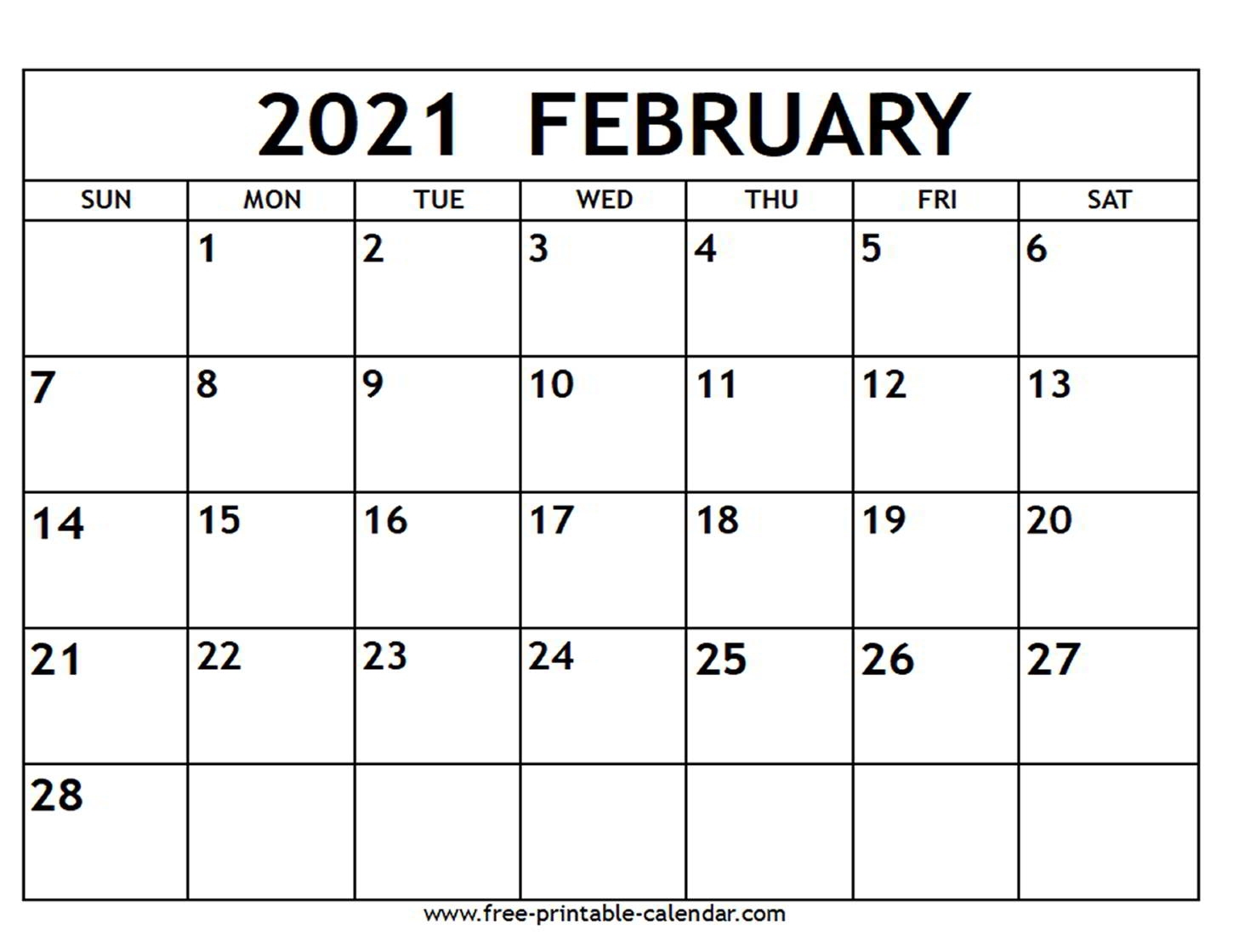 Get 2021 Printable Calendar Free