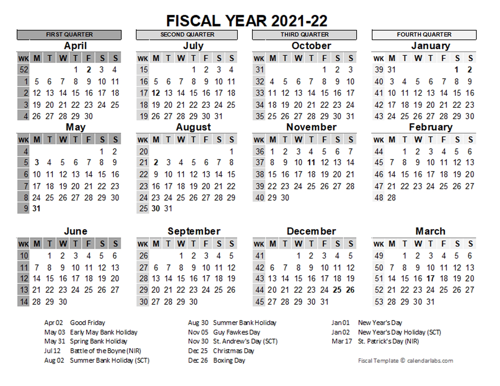 445 Fiscal 20212021 Best Calendar Example