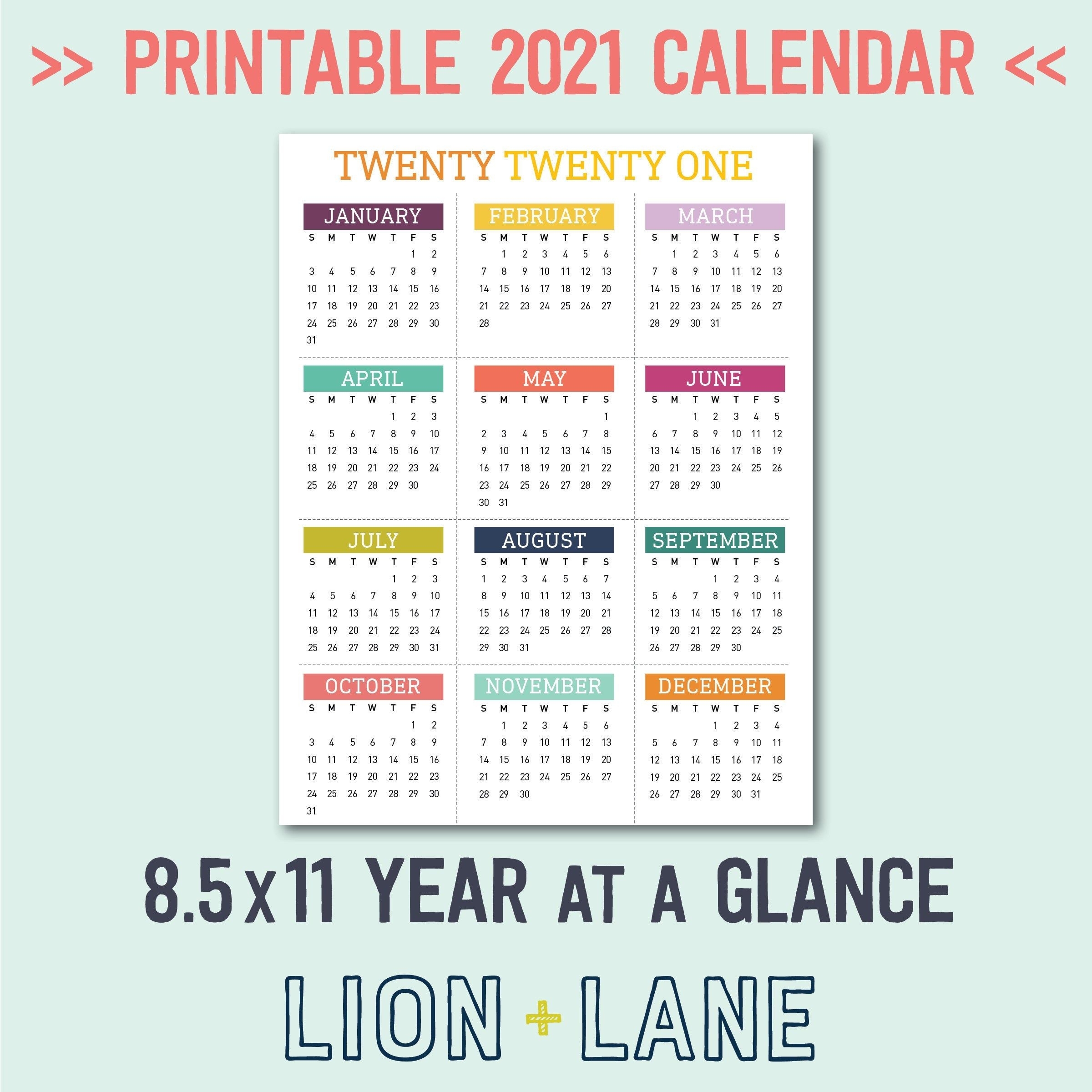 Get 8.5 X 11 October 2021 Calendar