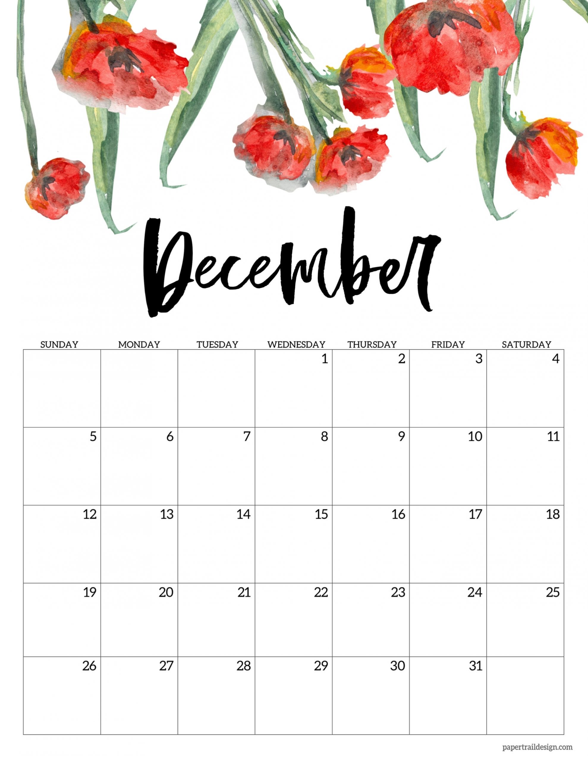 Get August 2021 Printable Calendar With Flowers