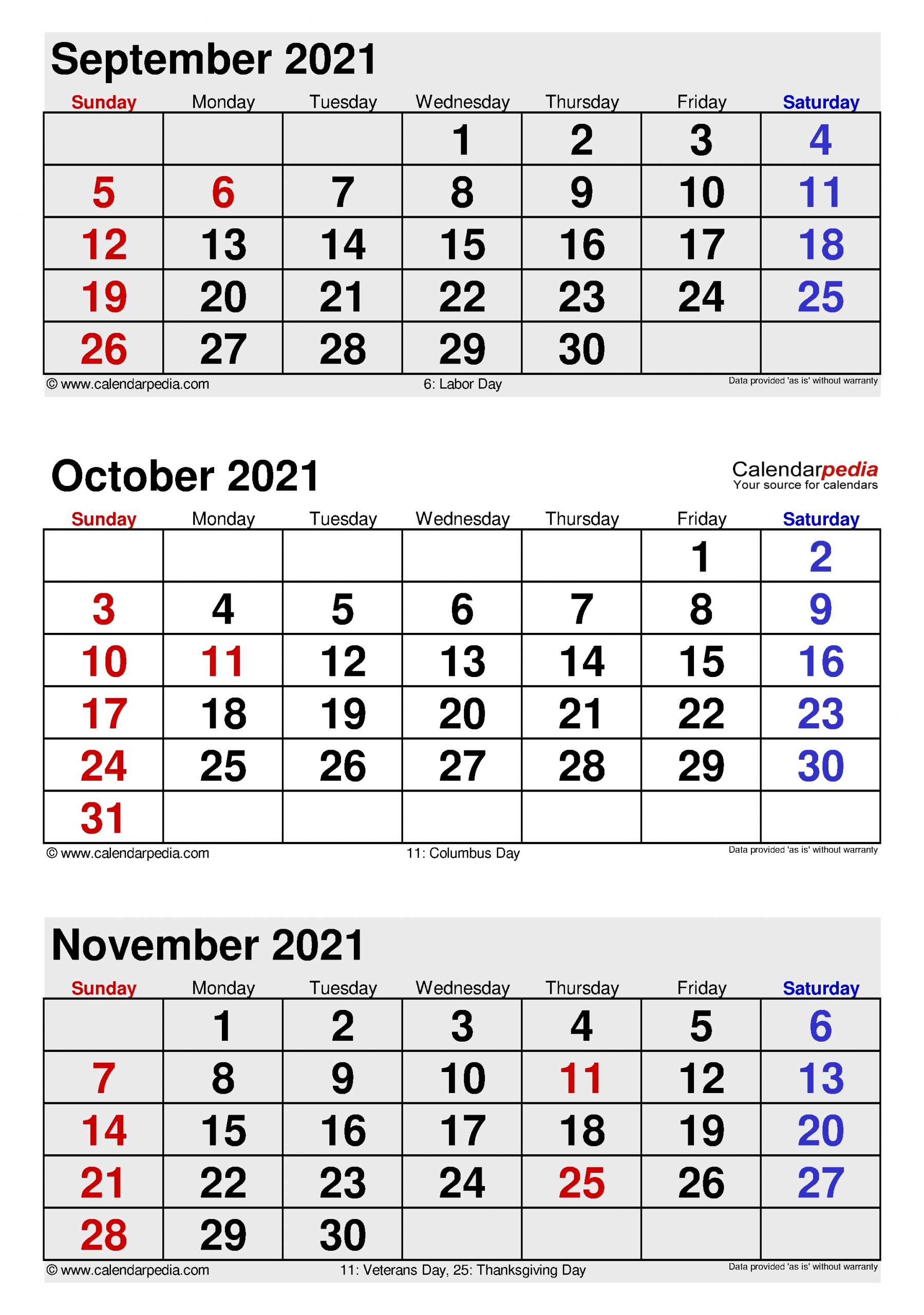Get August Through To October 2021 Editable Calendar
