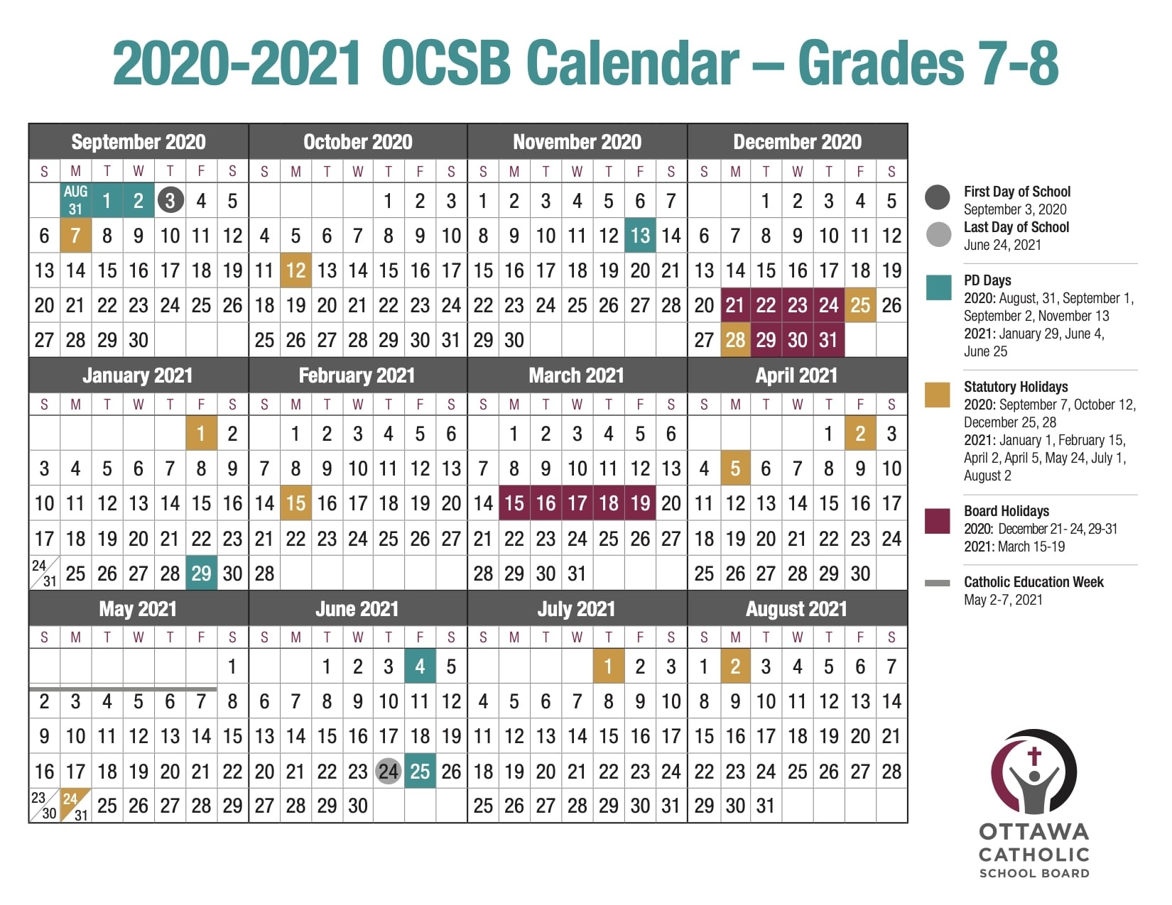 Get Back To School August 2021 Calendar