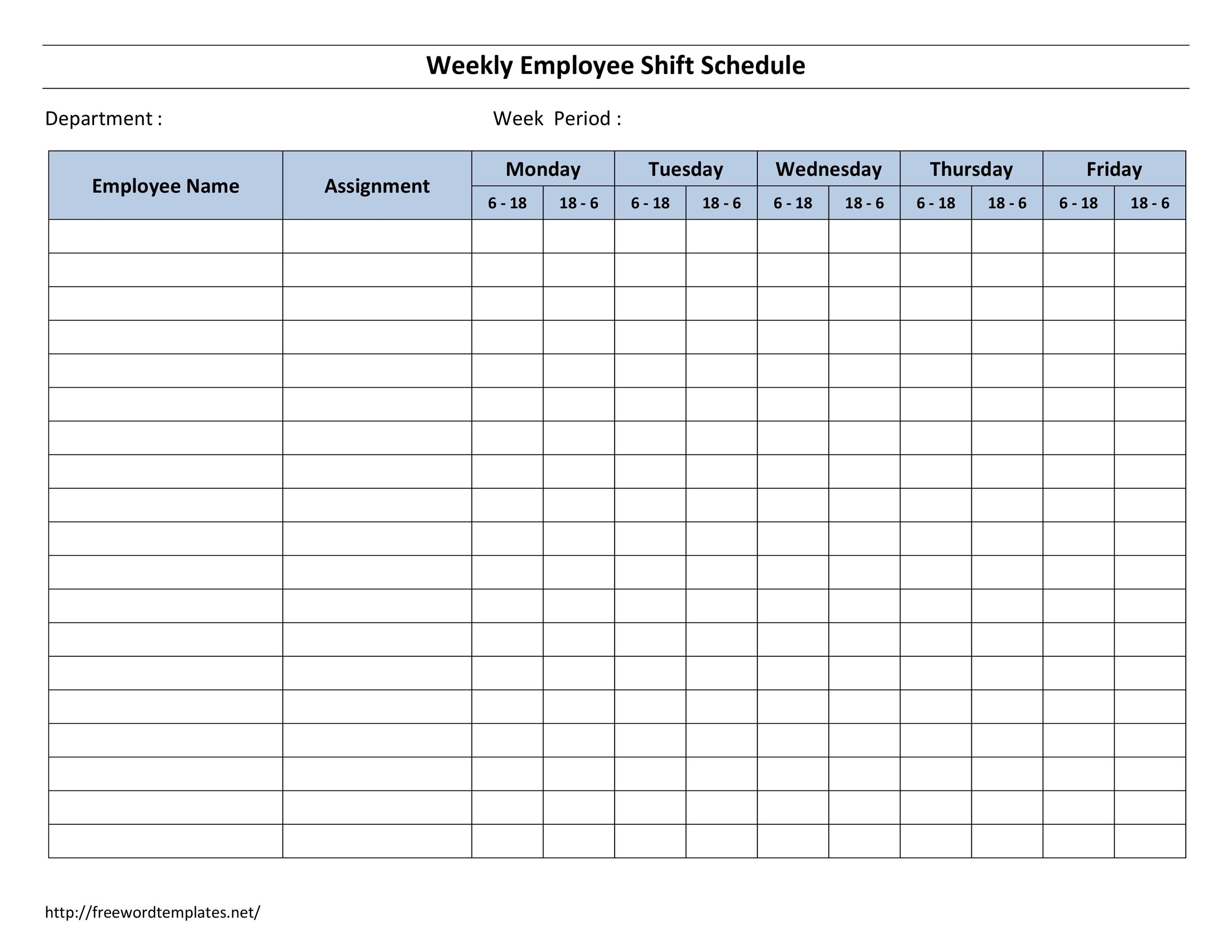 Get Blank 12 Hour Shift Schedule Templates