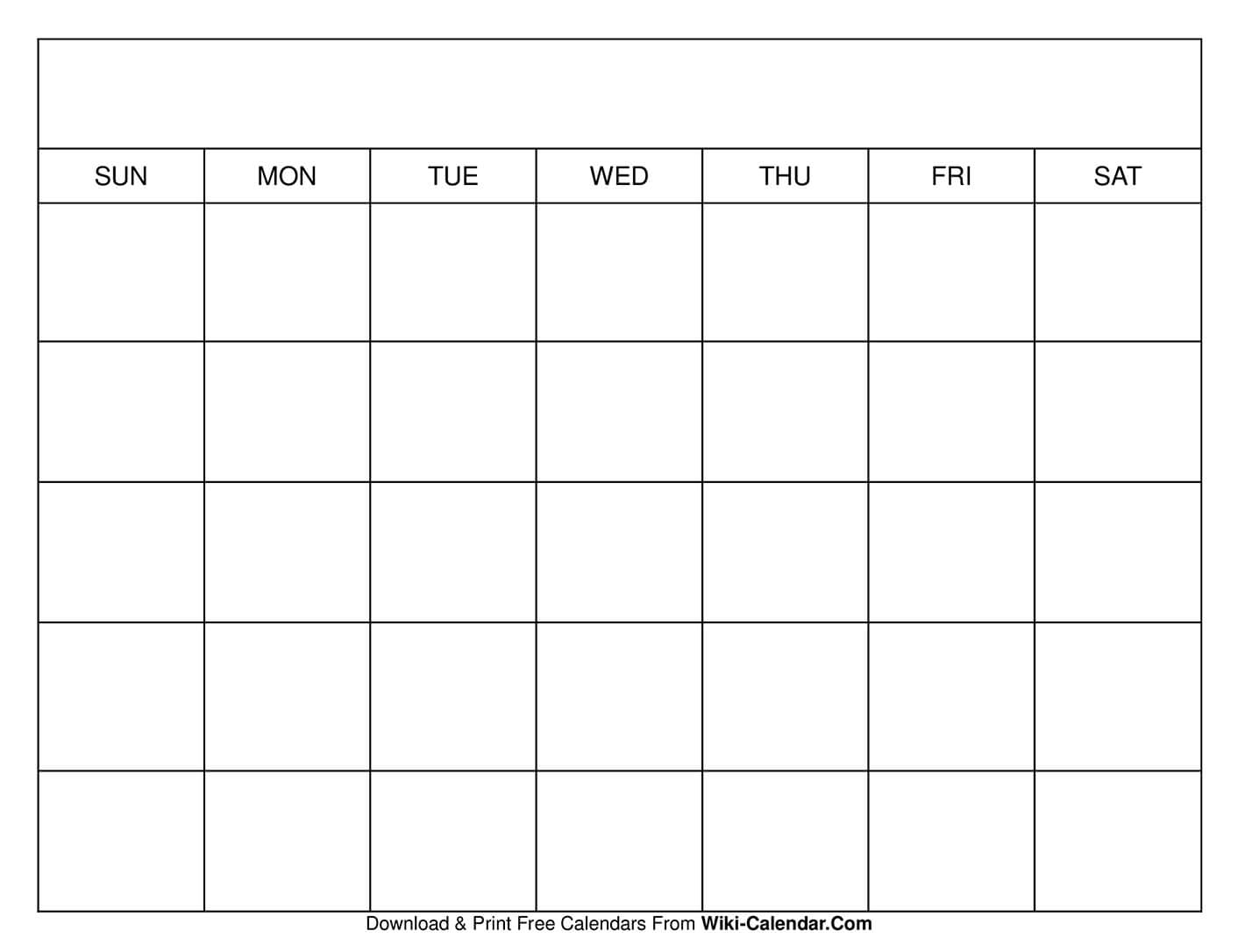 Get Blank Calendar Weekdays Only