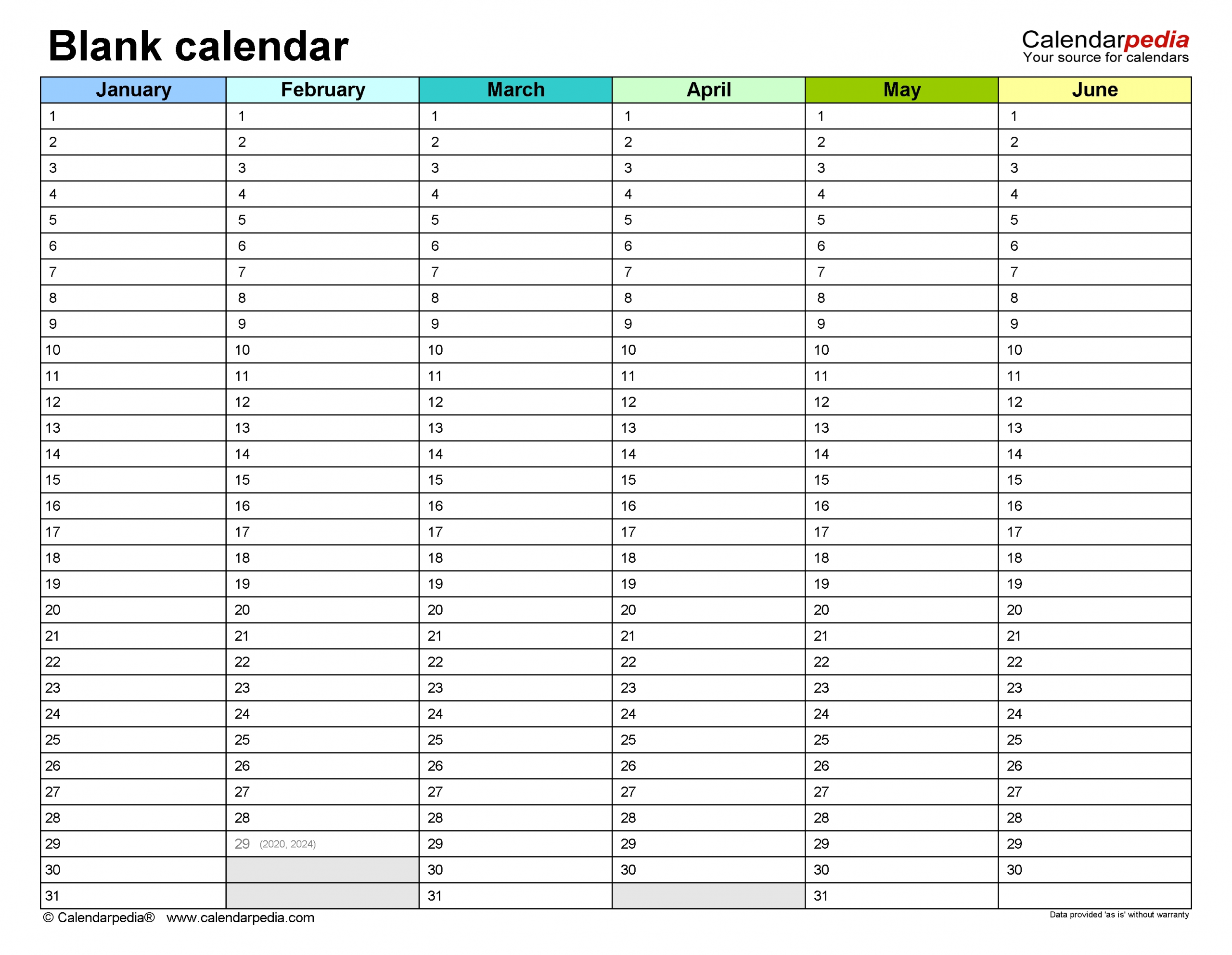 Get Blank Monthly Calendar With Lines