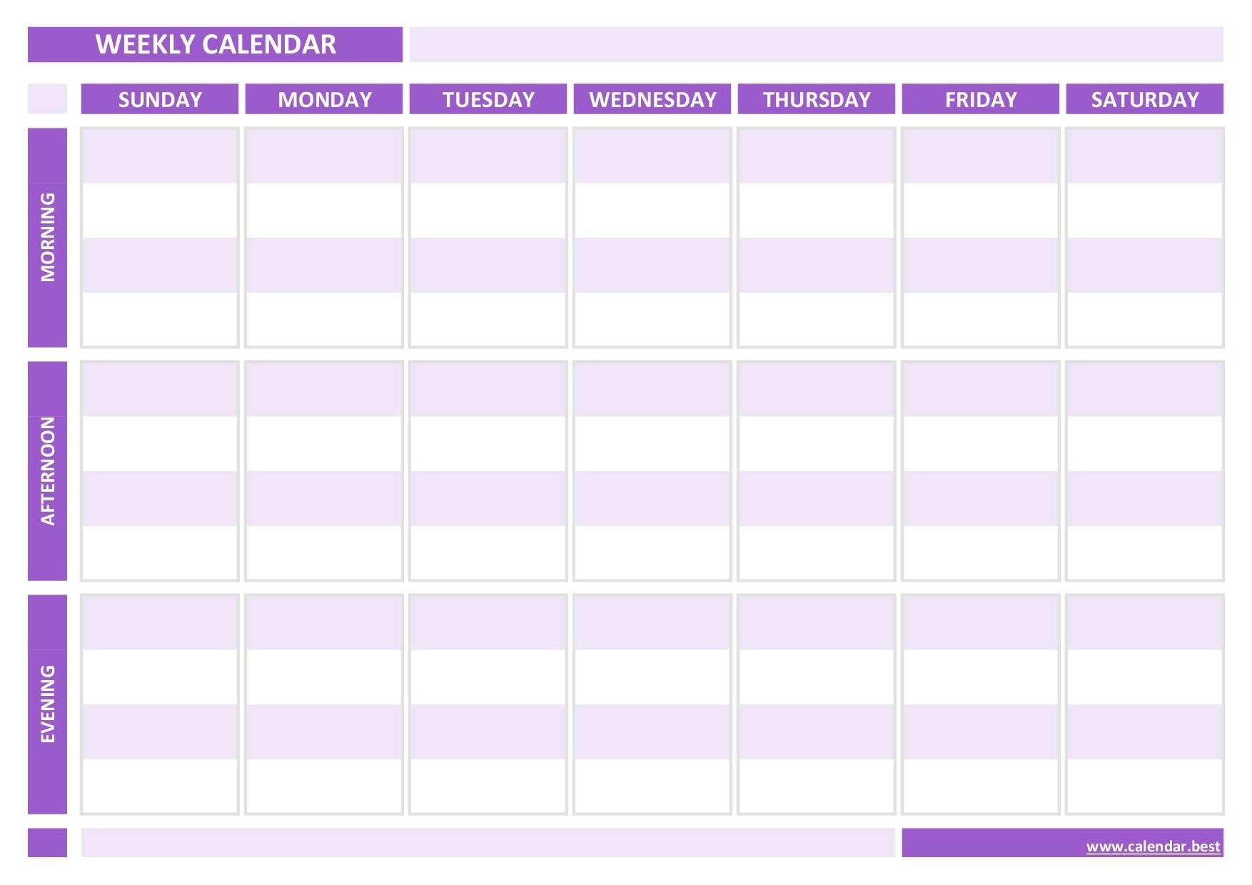 Get Blank Work Week Calendar