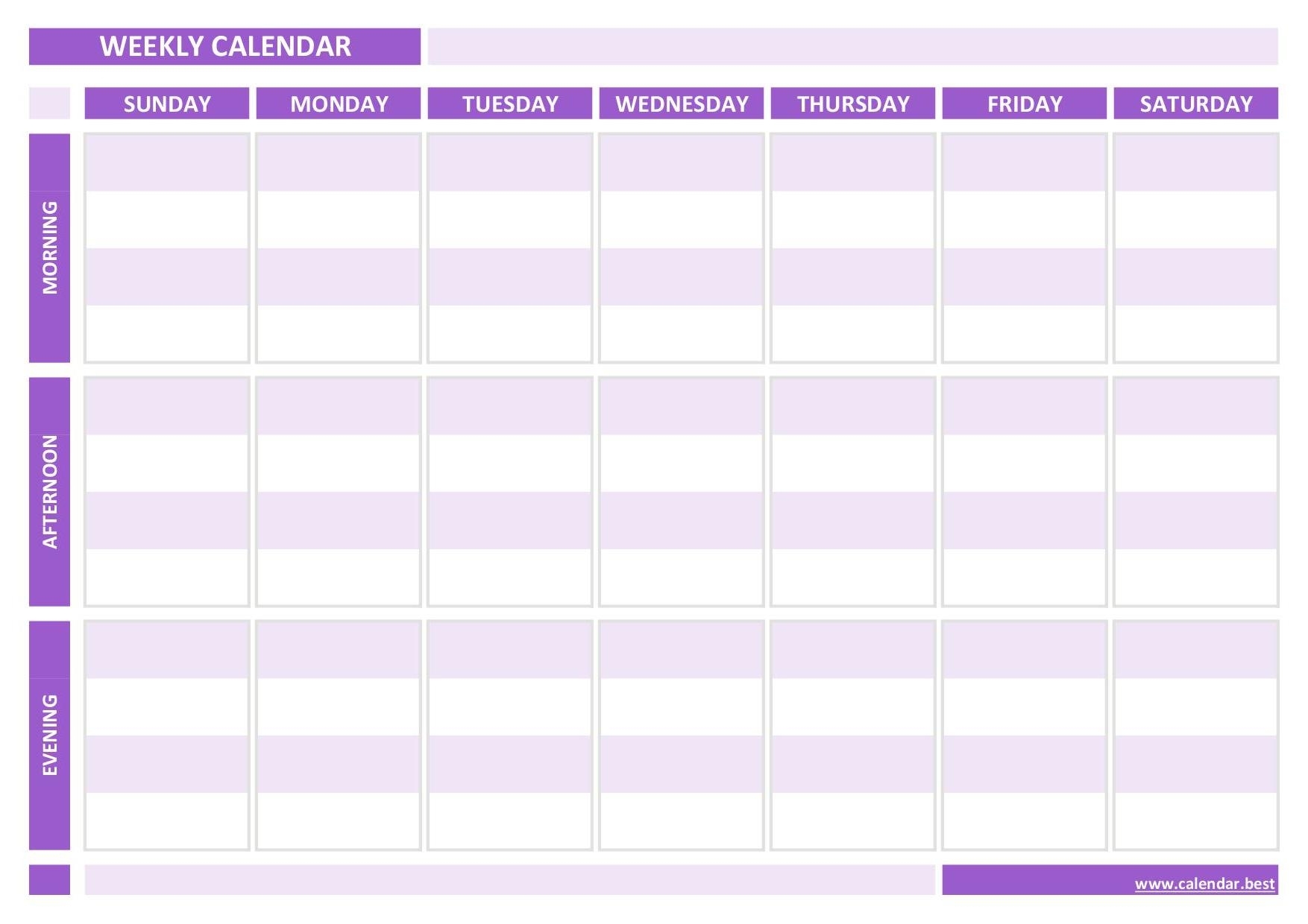 Get Blank Work Week Calendar Best Calendar Example