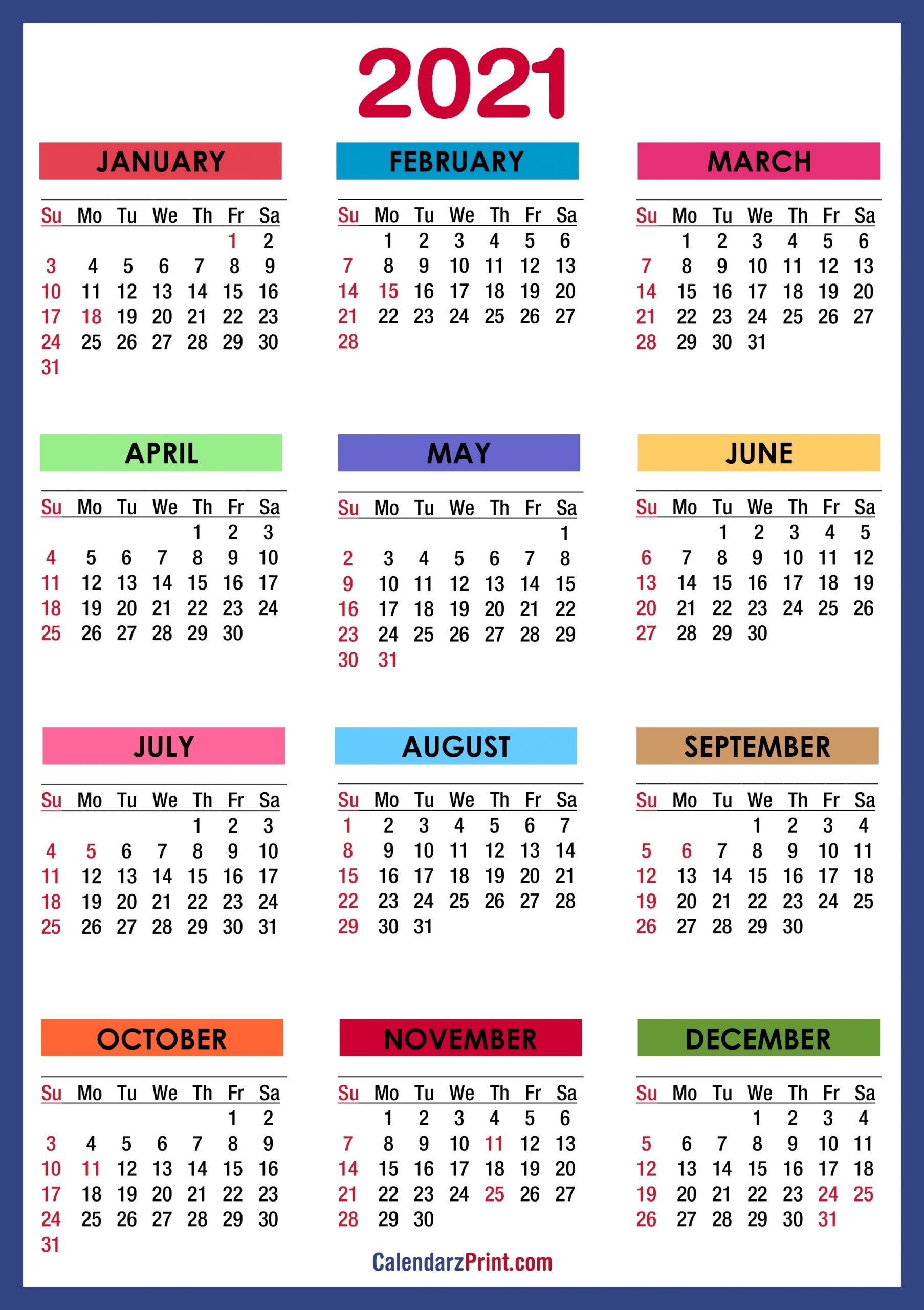 Get Calendar 2021 Hd