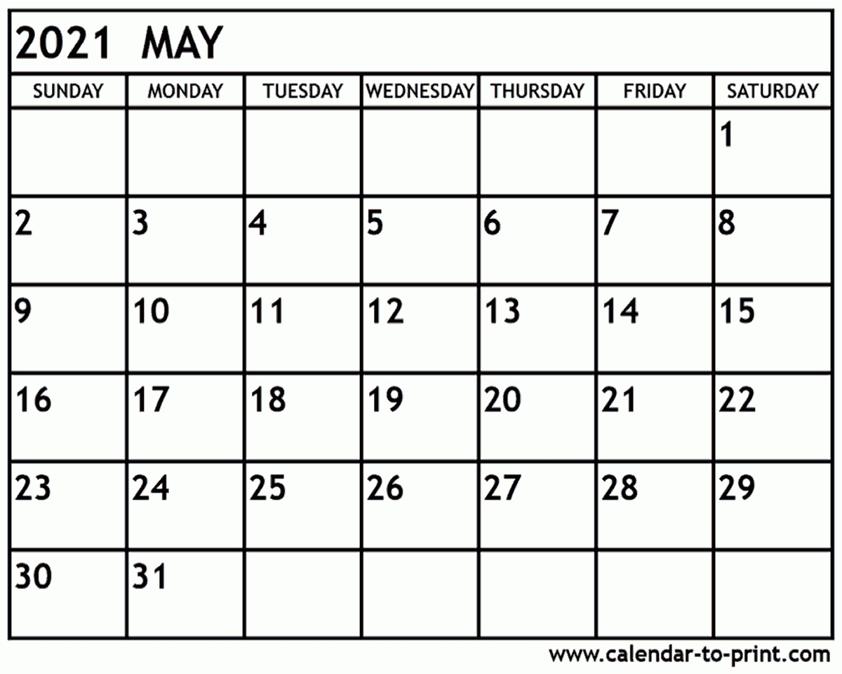 Get Calendar April May 2021