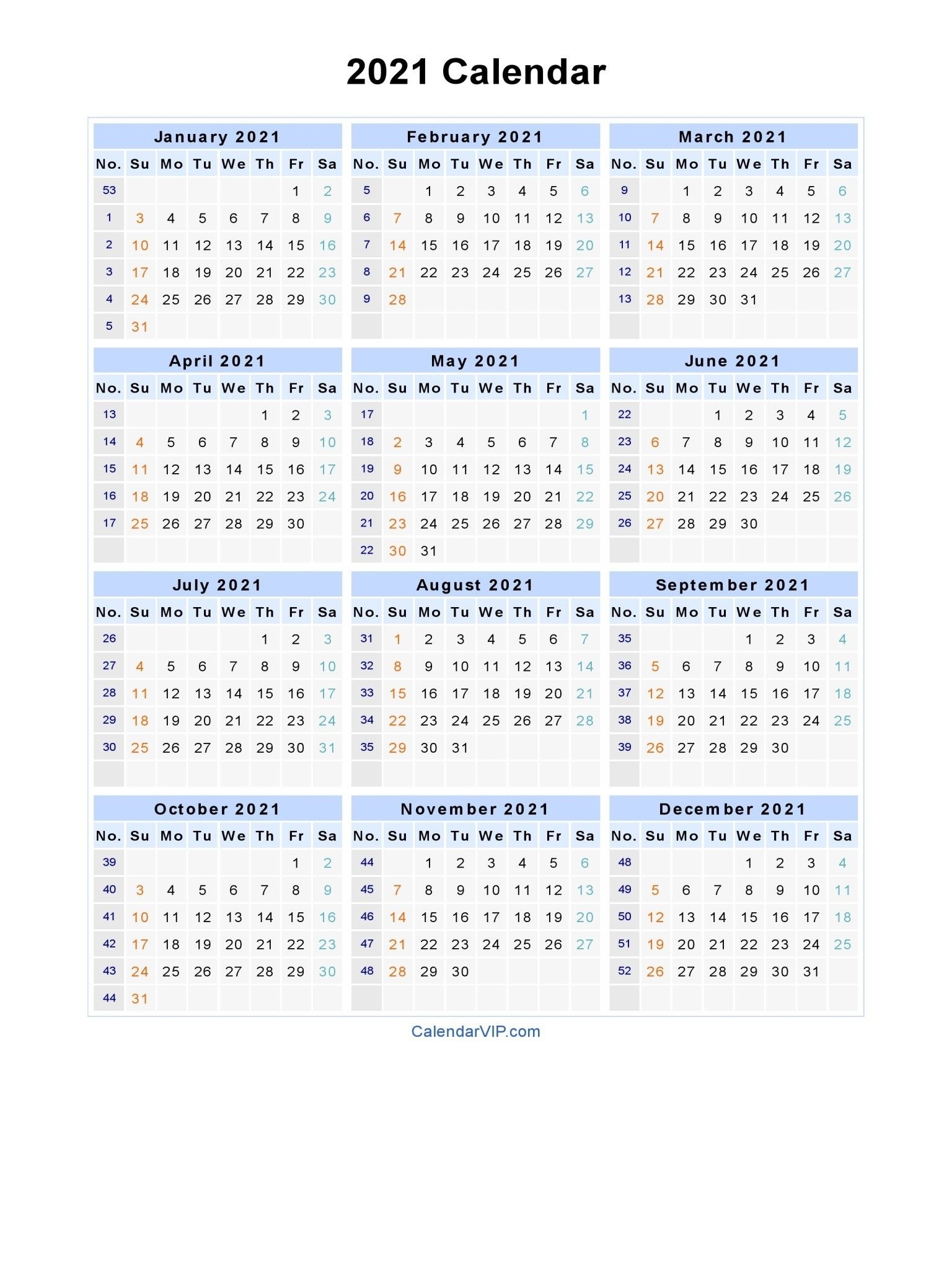 Get Calendar With Days Numbered 2021 Best Calendar Example