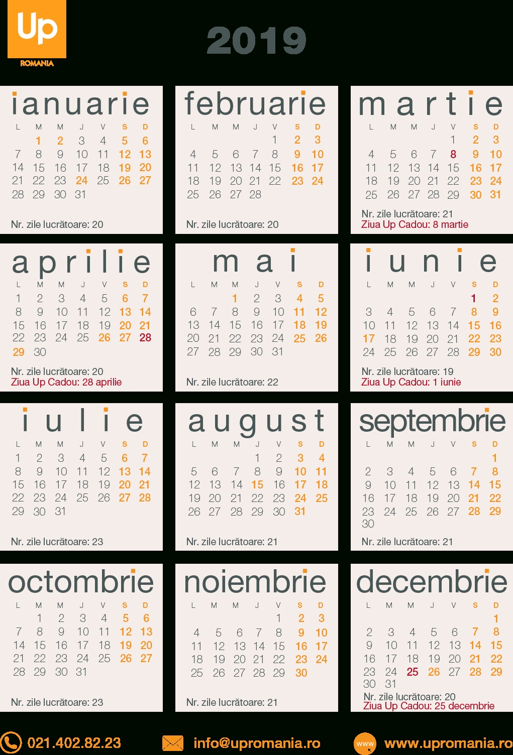 Get Calendar Zile Lucratoare 2021