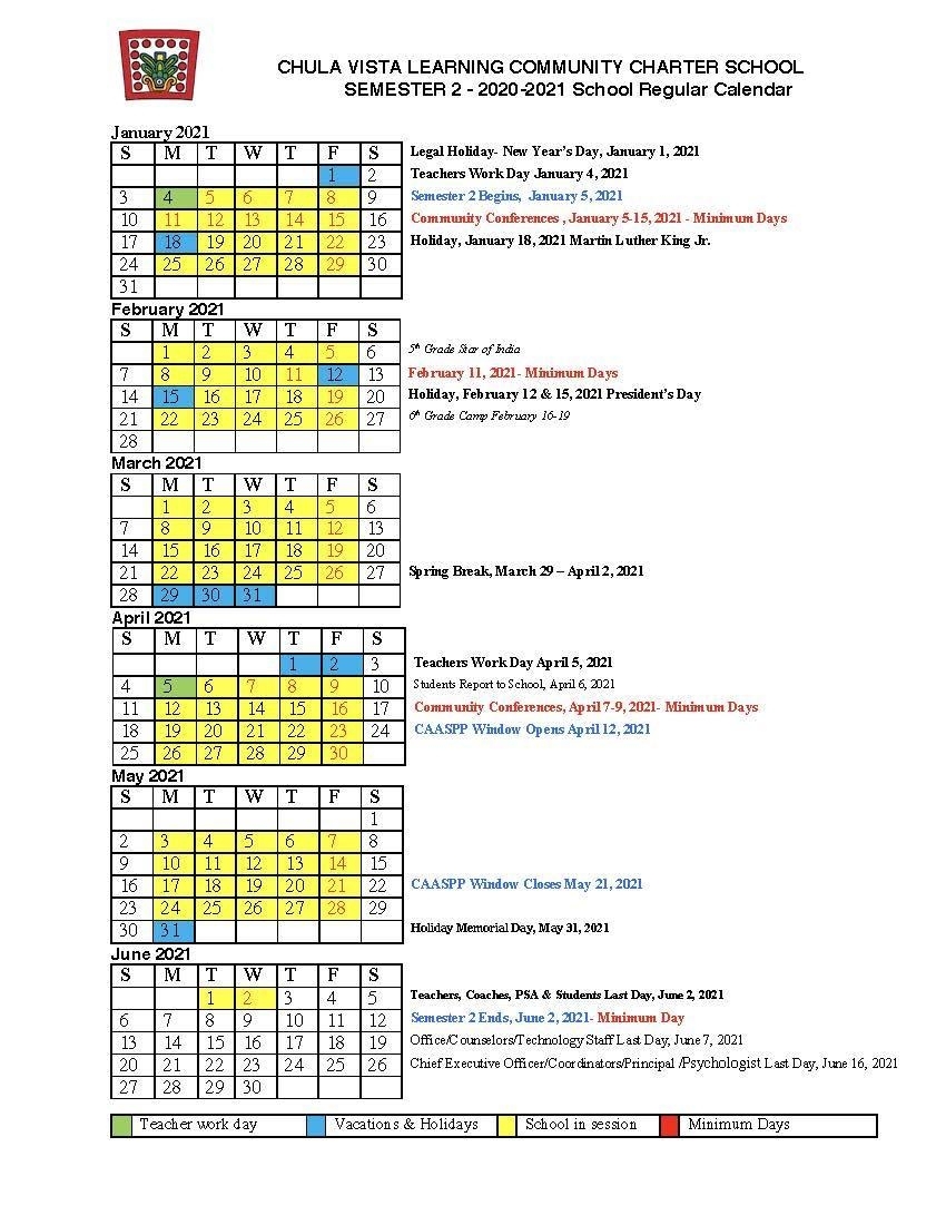 Get Chula Vista Elementary School Calendar 2021